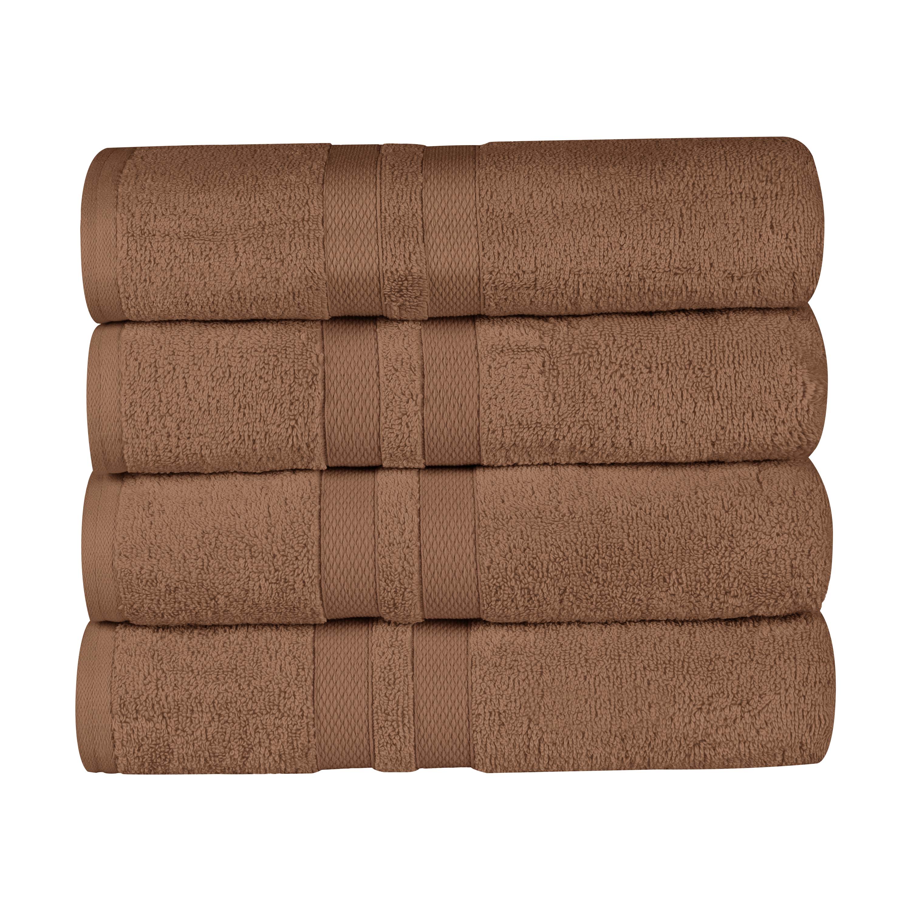 Ultra Soft Cotton Absorbent Solid Assorted 4-Piece Bath Towel Set - Omnigoodsstore