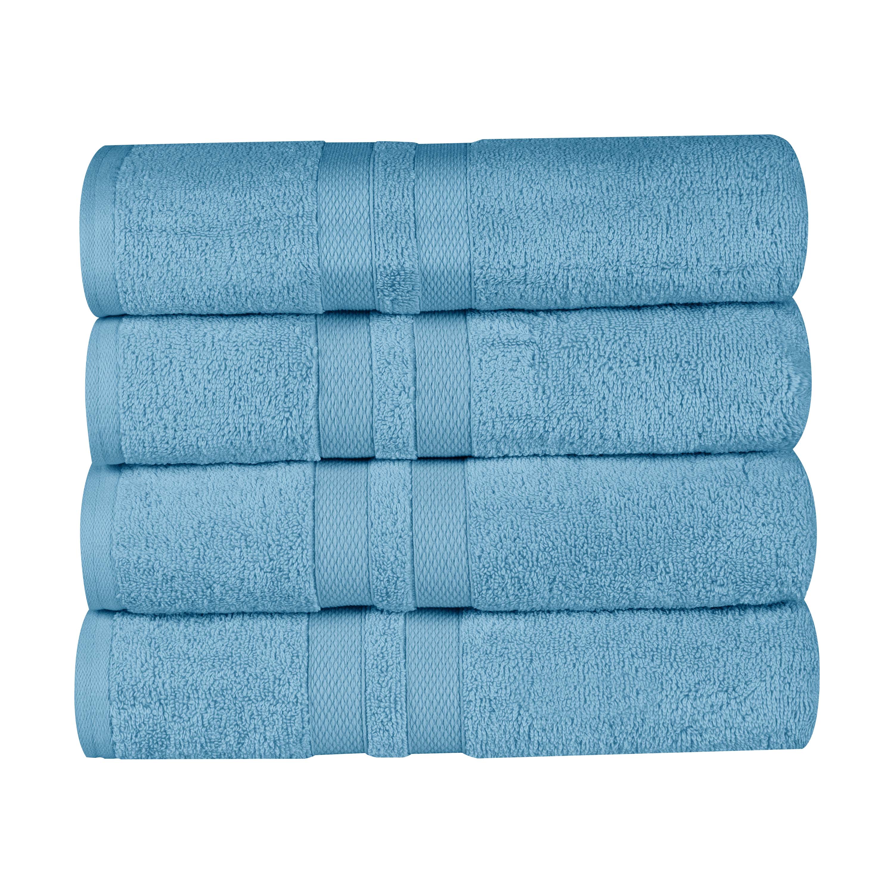 Ultra Soft Cotton Absorbent Solid Assorted 4-Piece Bath Towel Set - Omnigoodsstore