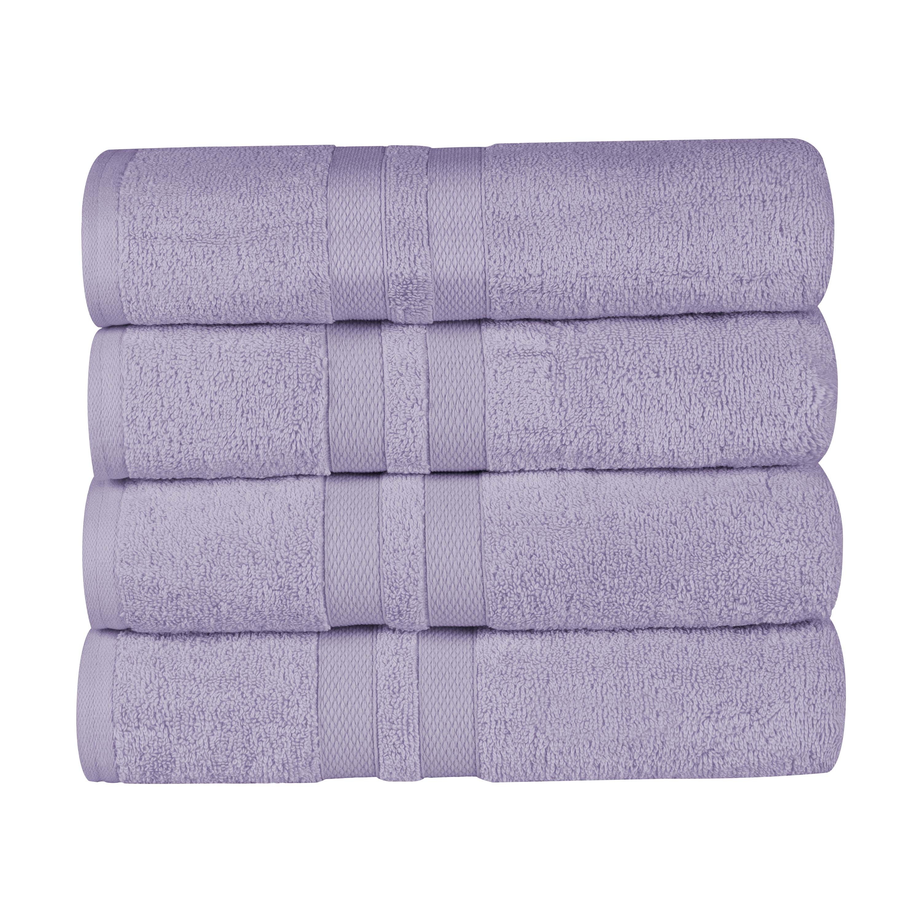 Ultra Soft Cotton Absorbent Solid Assorted 4-Piece Bath Towel Set - Omnigoodsstore