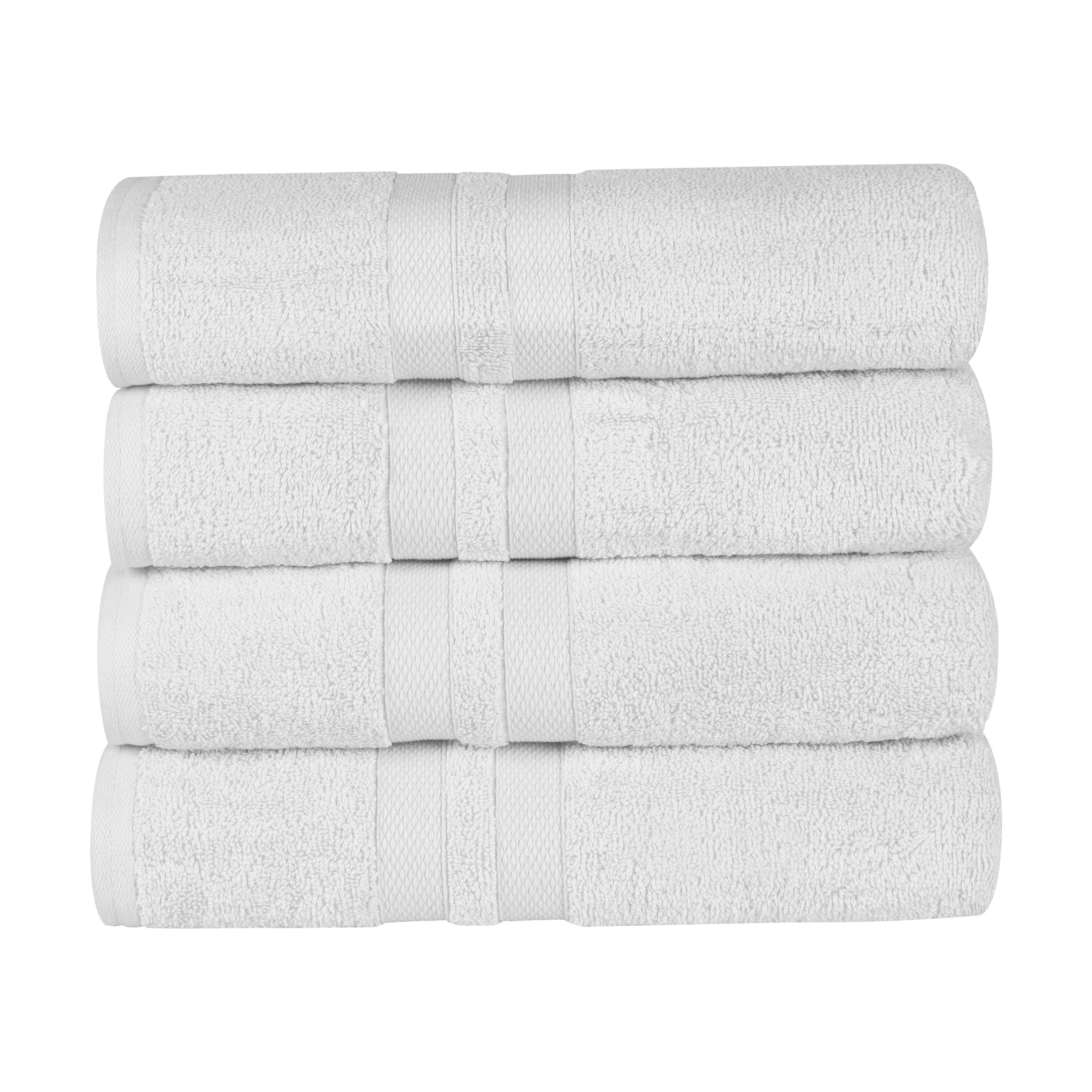 Ultra Soft Cotton Absorbent Solid Assorted 4-Piece Bath Towel Set - Omnigoodsstore