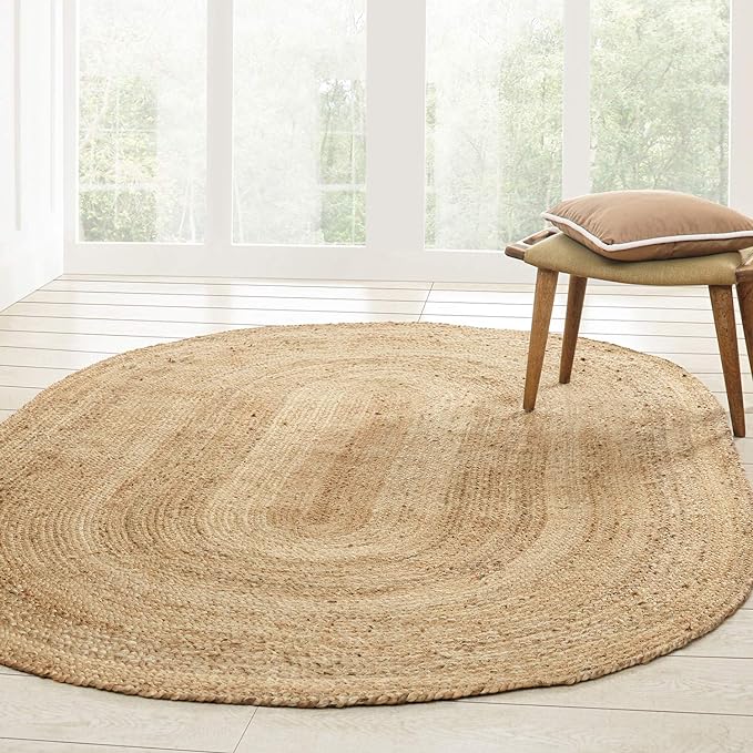 Braided Jute Reversible Handwoven Indoor Outdoor Area Rug - Omnigoodsstore