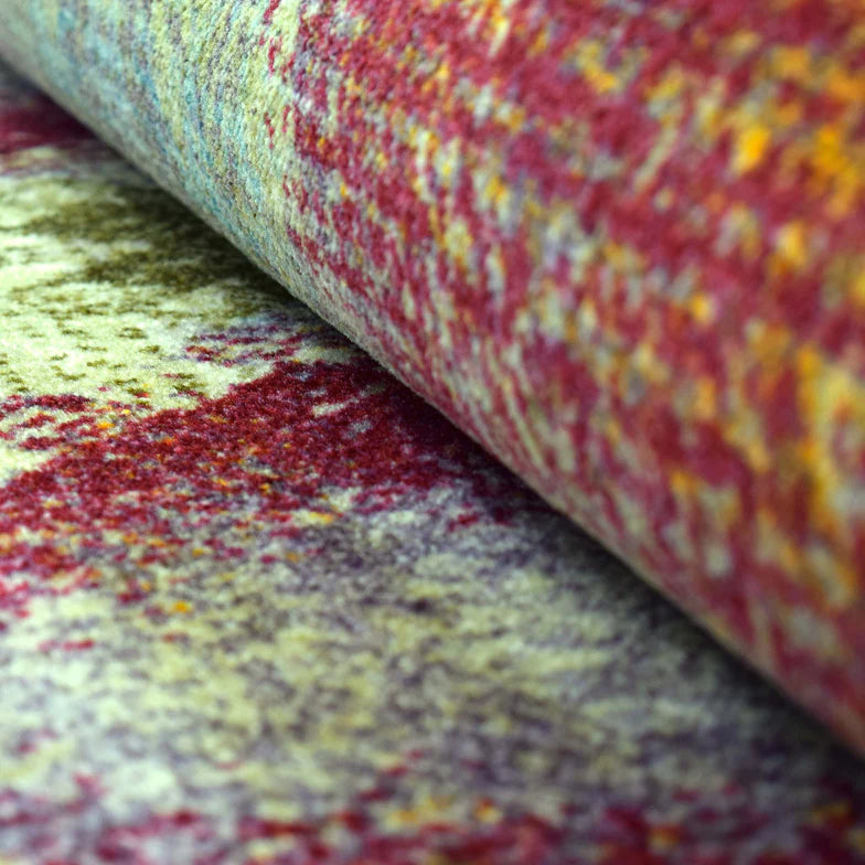 Amarsi Geometric Abstract Non-Slip Indoor Washable Area Rug - Omnigoodsstore