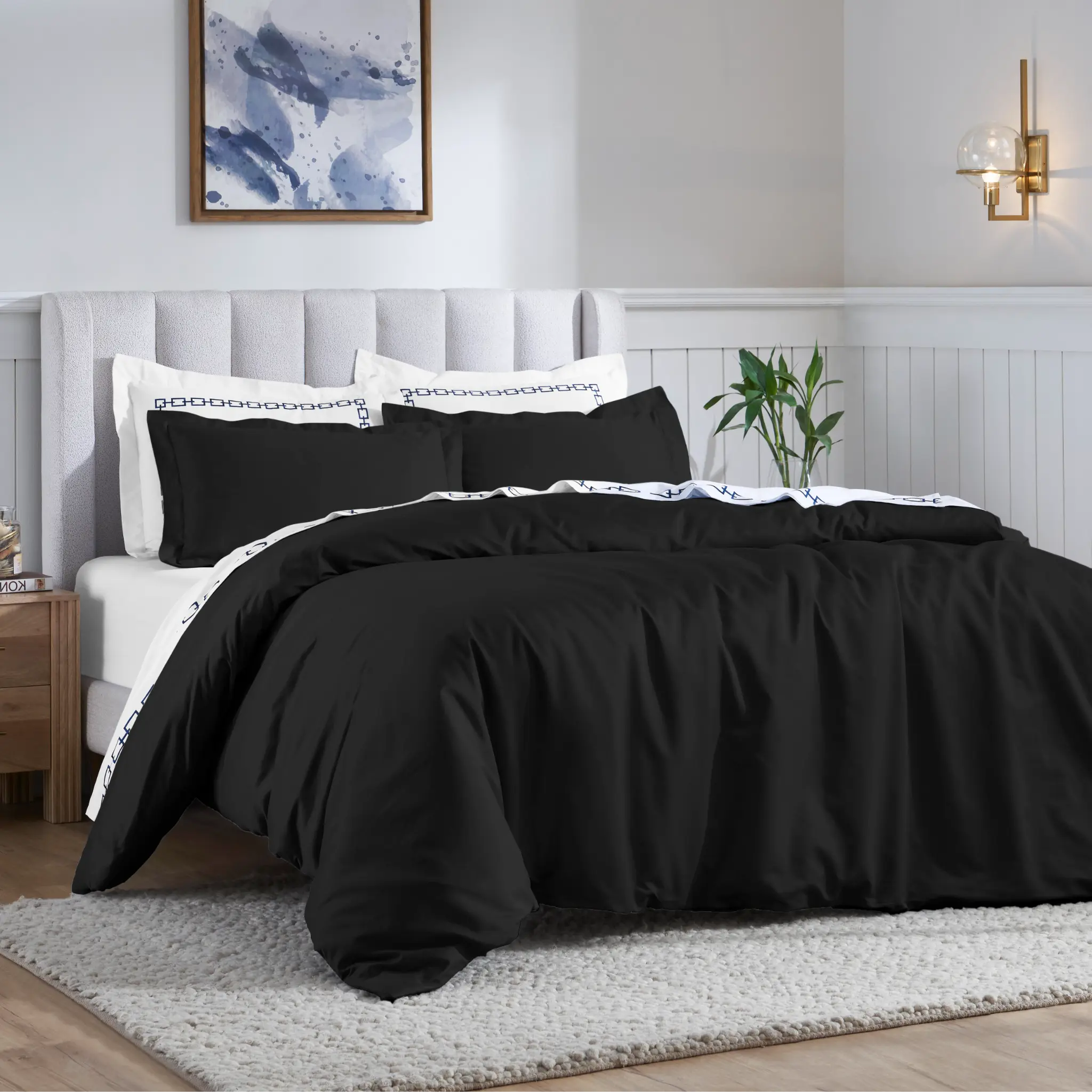 Egyptian Cotton 650 Thread Count Solid Duvet Cover Set