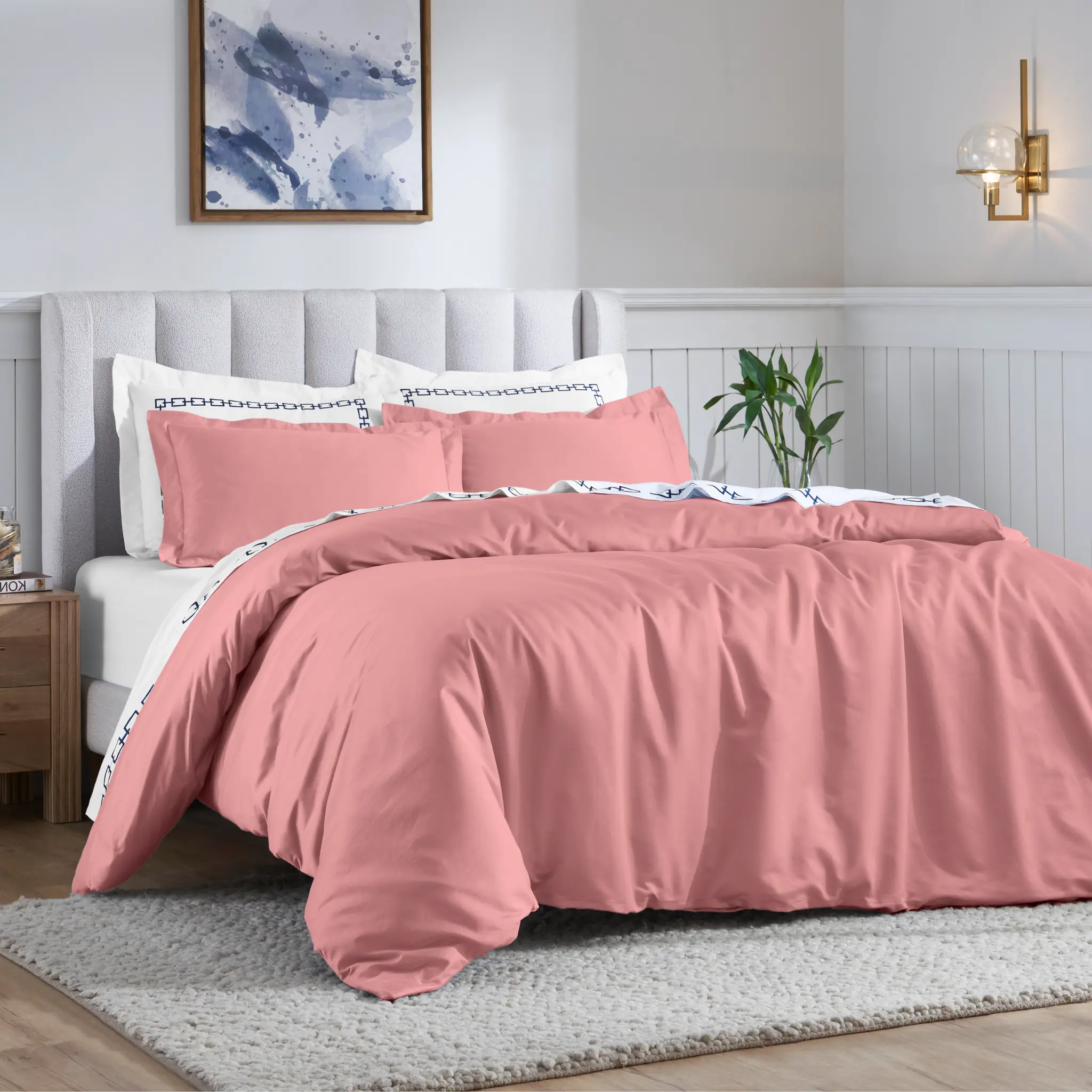 Egyptian Cotton 650 Thread Count Solid Duvet Cover Set