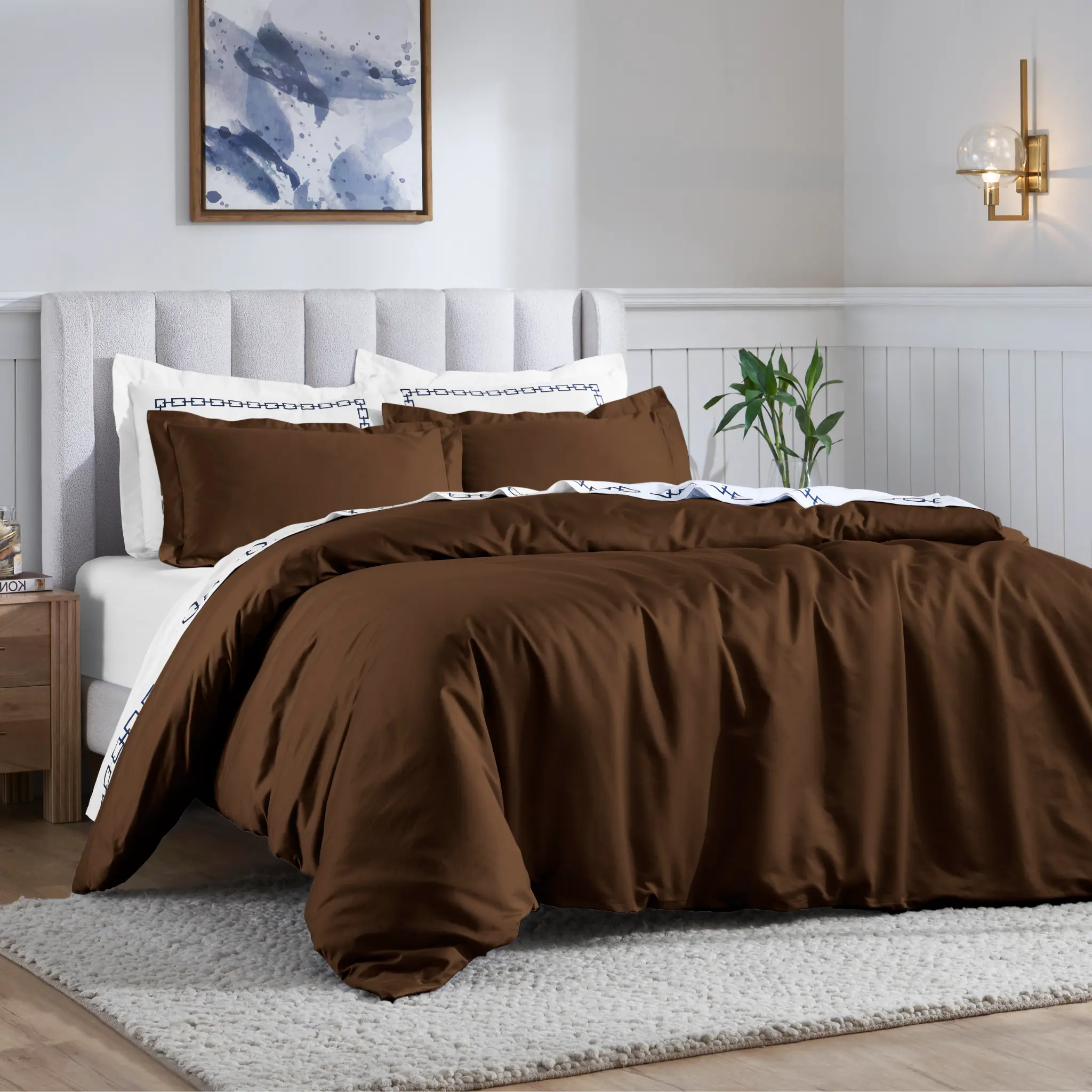 Egyptian Cotton 650 Thread Count Solid Duvet Cover Set