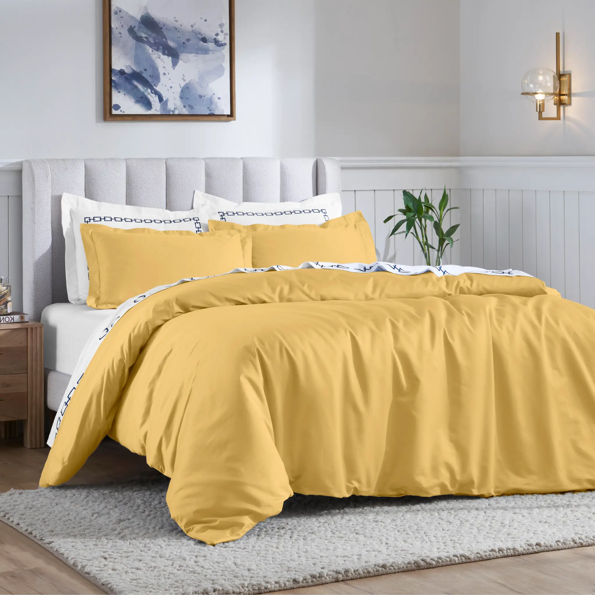 Egyptian Cotton 650 Thread Count Solid Duvet Cover Set