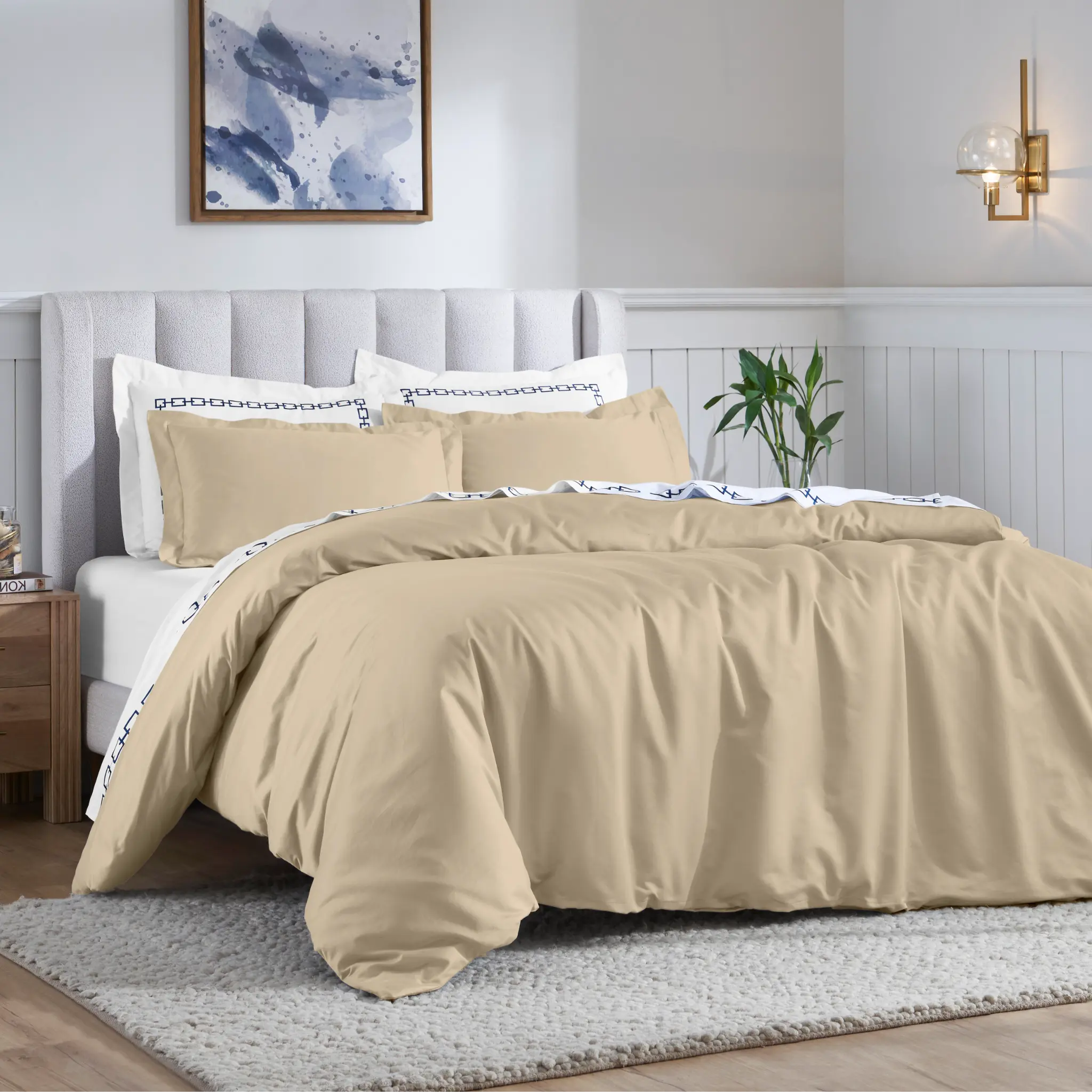 Egyptian Cotton 650 Thread Count Solid Duvet Cover Set