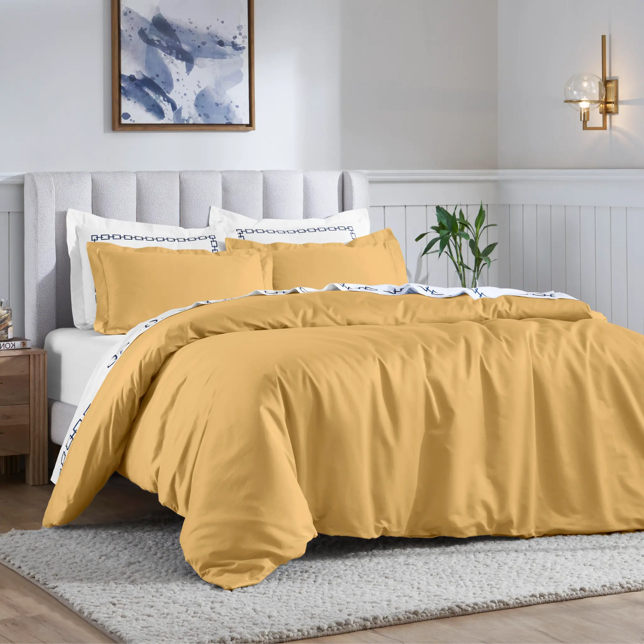 Egyptian Cotton 650 Thread Count Solid Duvet Cover Set