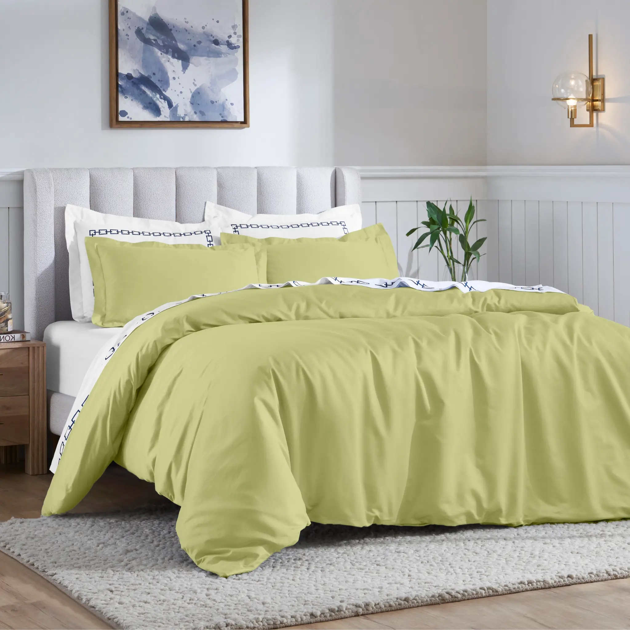 Egyptian Cotton 650 Thread Count Solid Duvet Cover Set