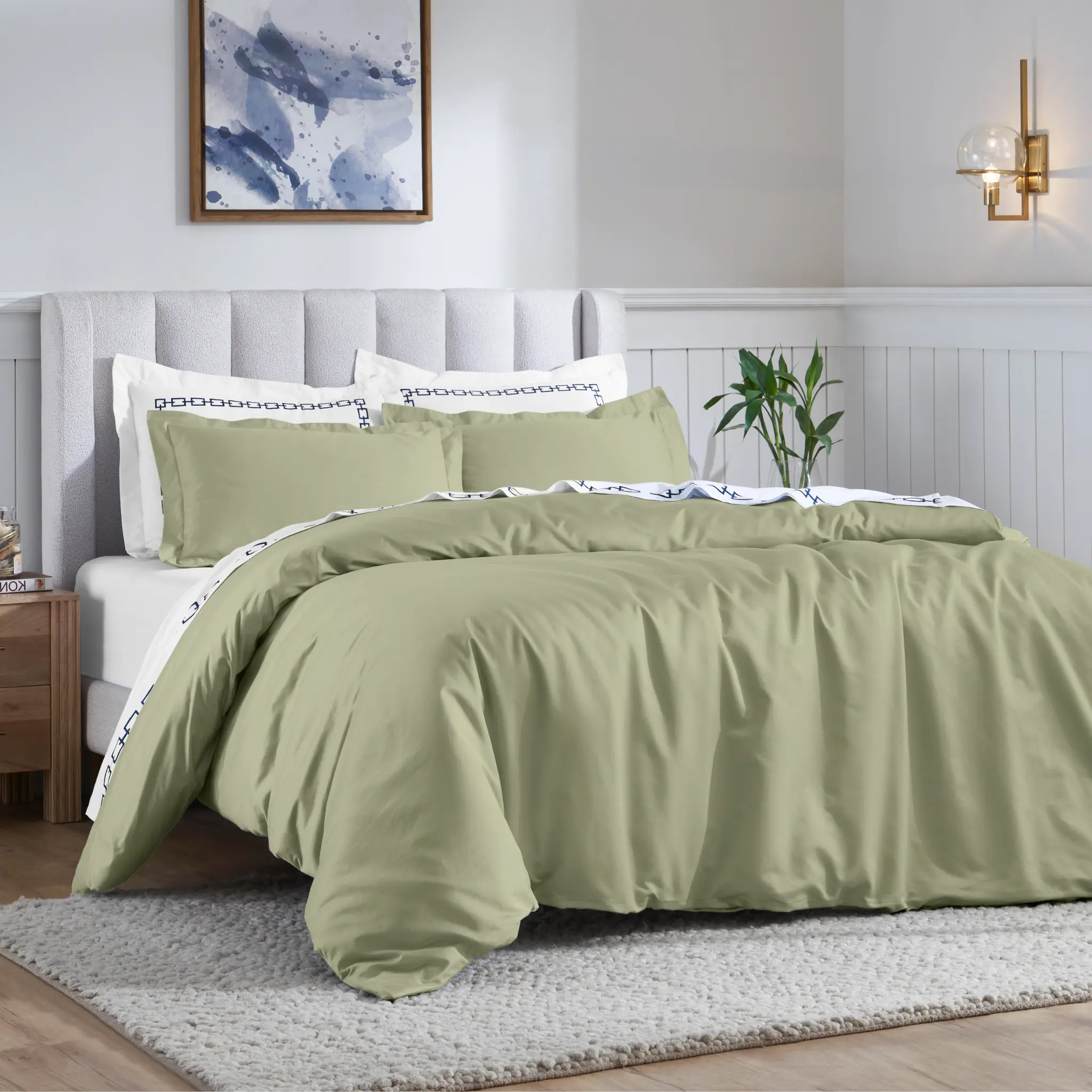 Egyptian Cotton 650 Thread Count Solid Duvet Cover Set