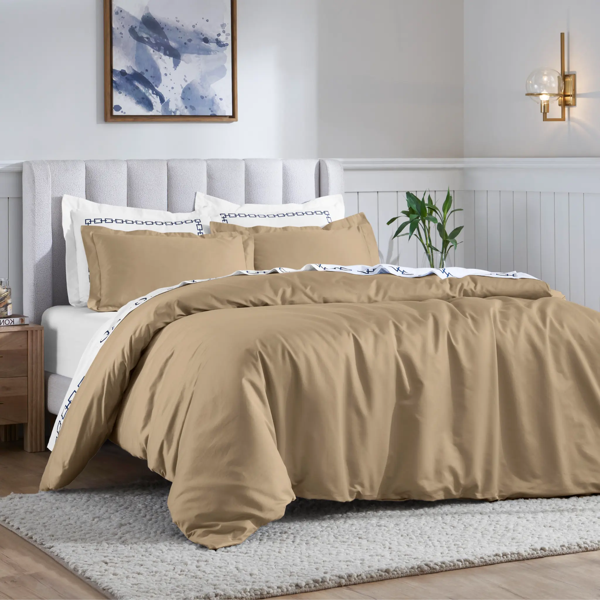 Egyptian Cotton 650 Thread Count Solid Duvet Cover Set