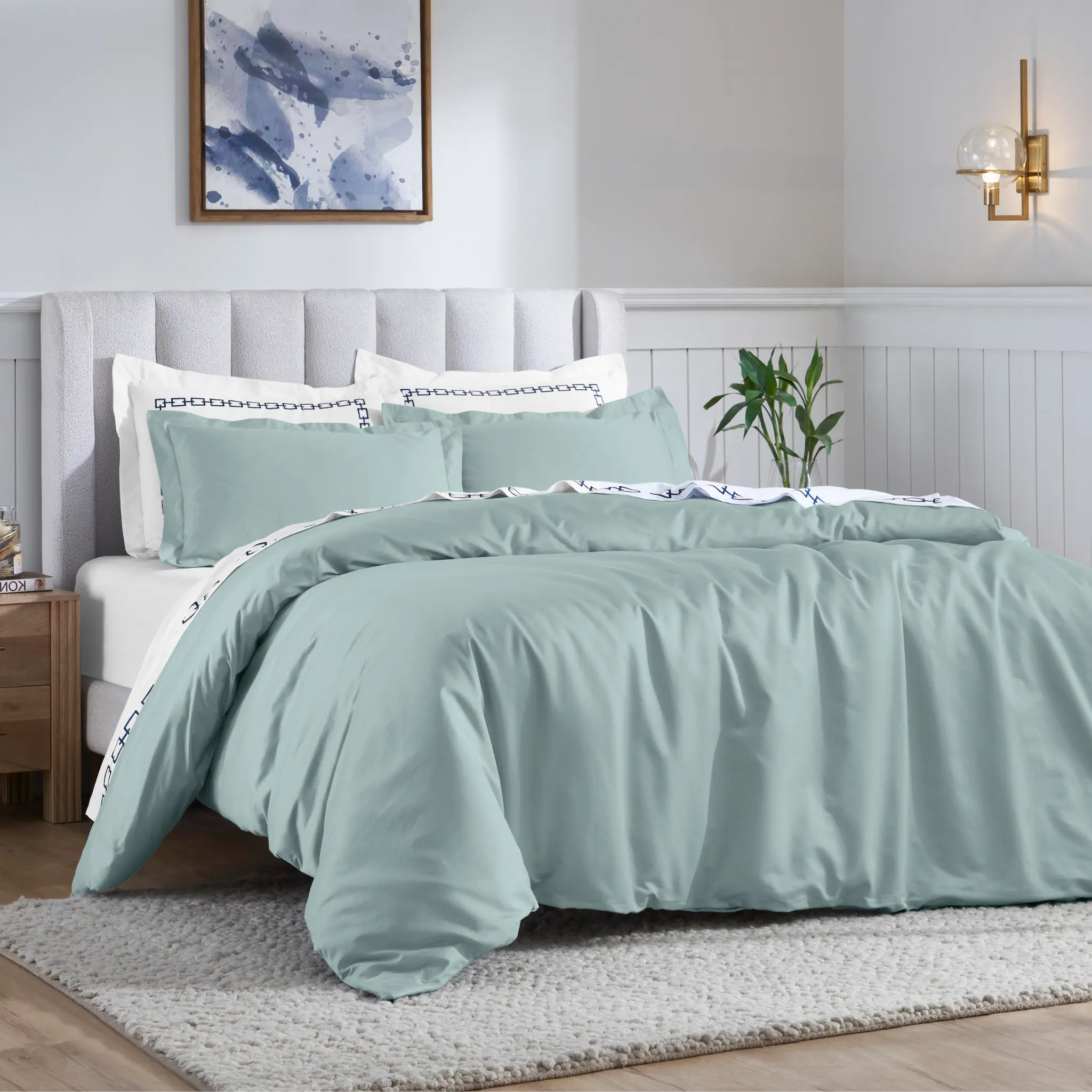 Egyptian Cotton 650 Thread Count Solid Duvet Cover Set
