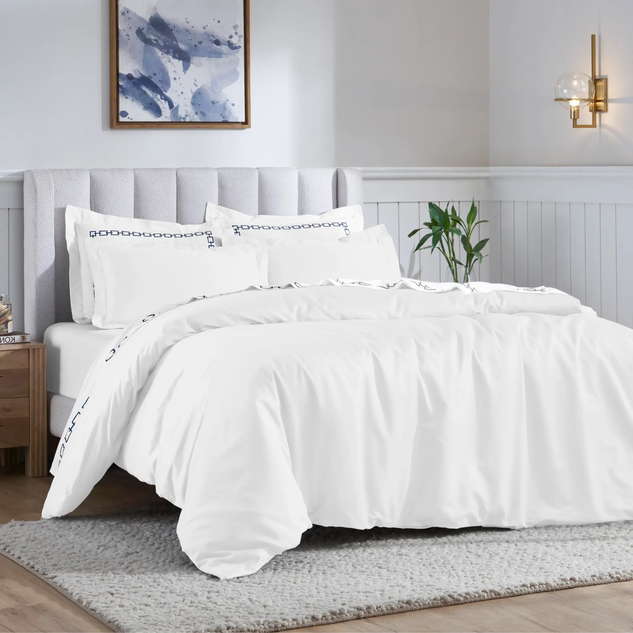 Egyptian Cotton 650 Thread Count Solid Duvet Cover Set