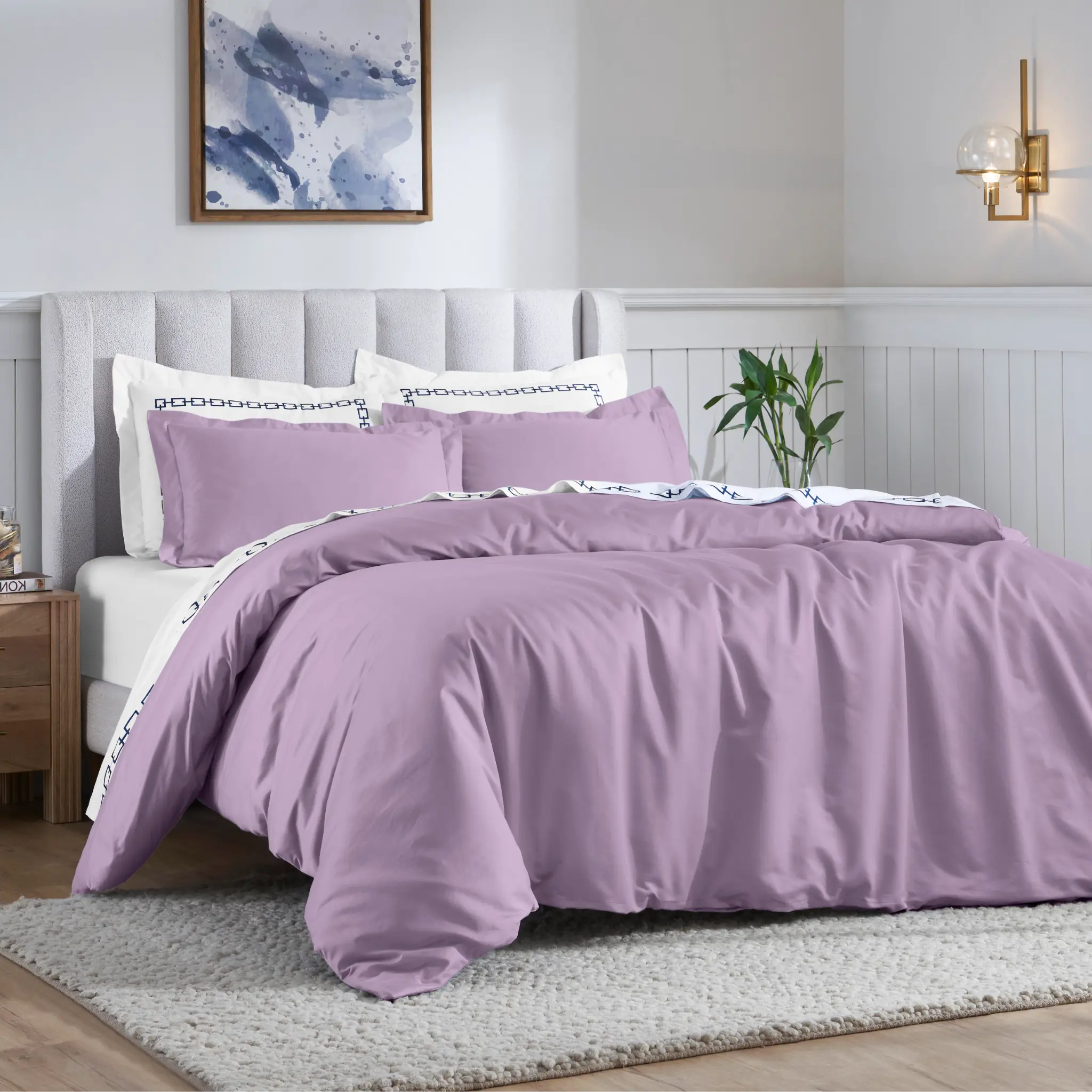 Egyptian Cotton 650 Thread Count Solid Duvet Cover Set