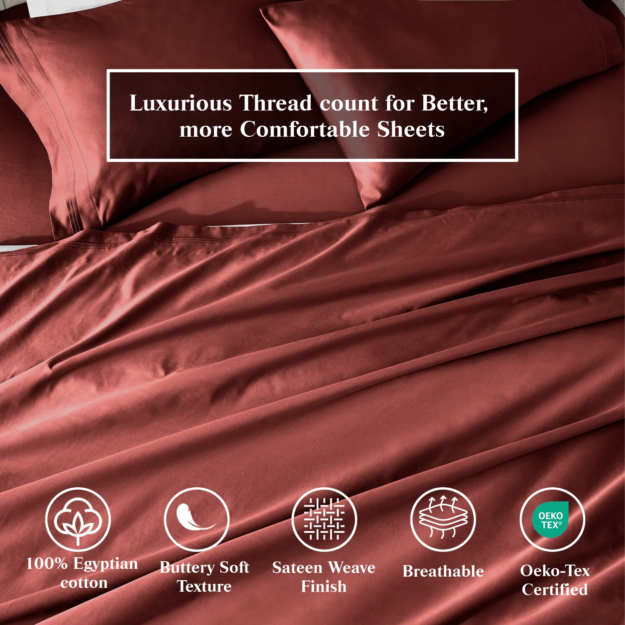 650 Thread Count Egyptian Cotton Solid Pillowcase Set