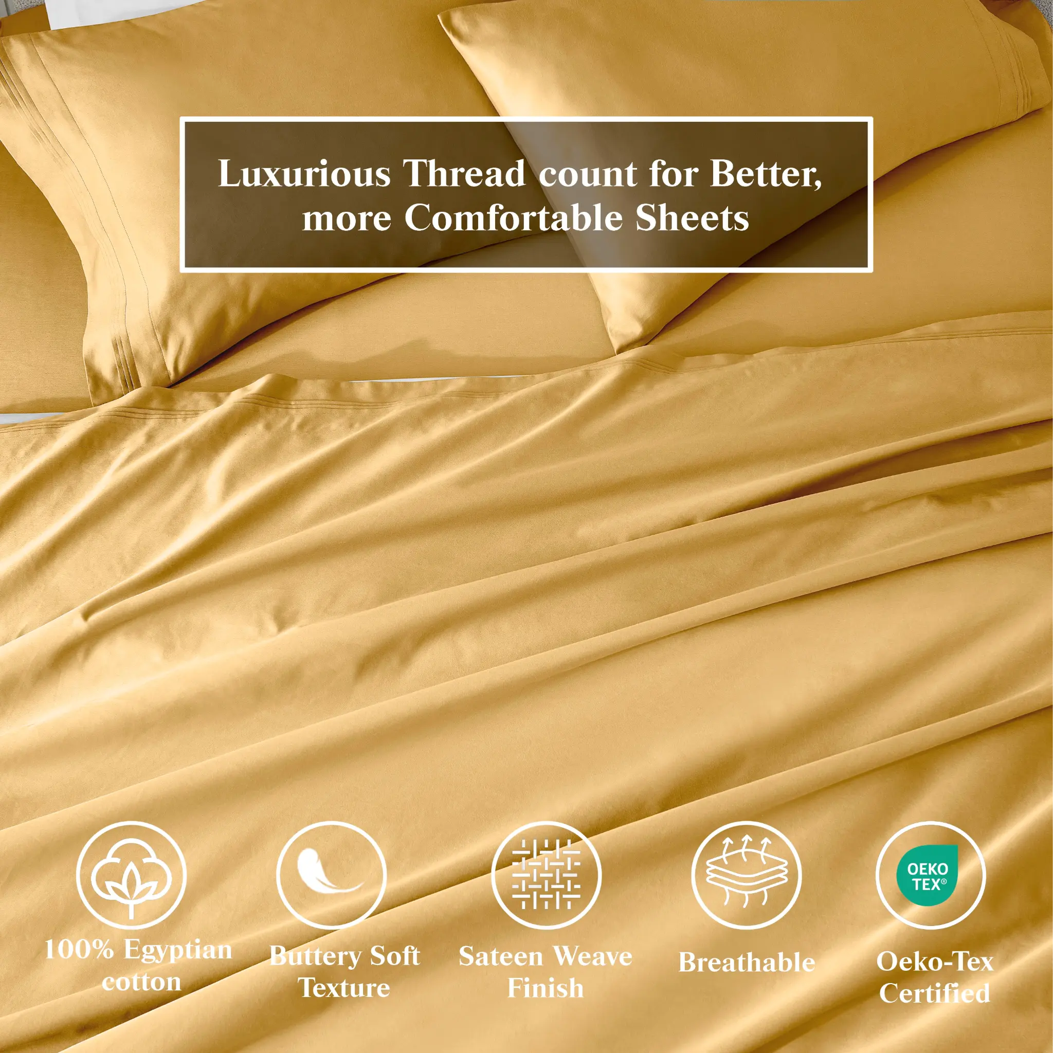 650 Thread Count Egyptian Cotton Solid Pillowcase Set