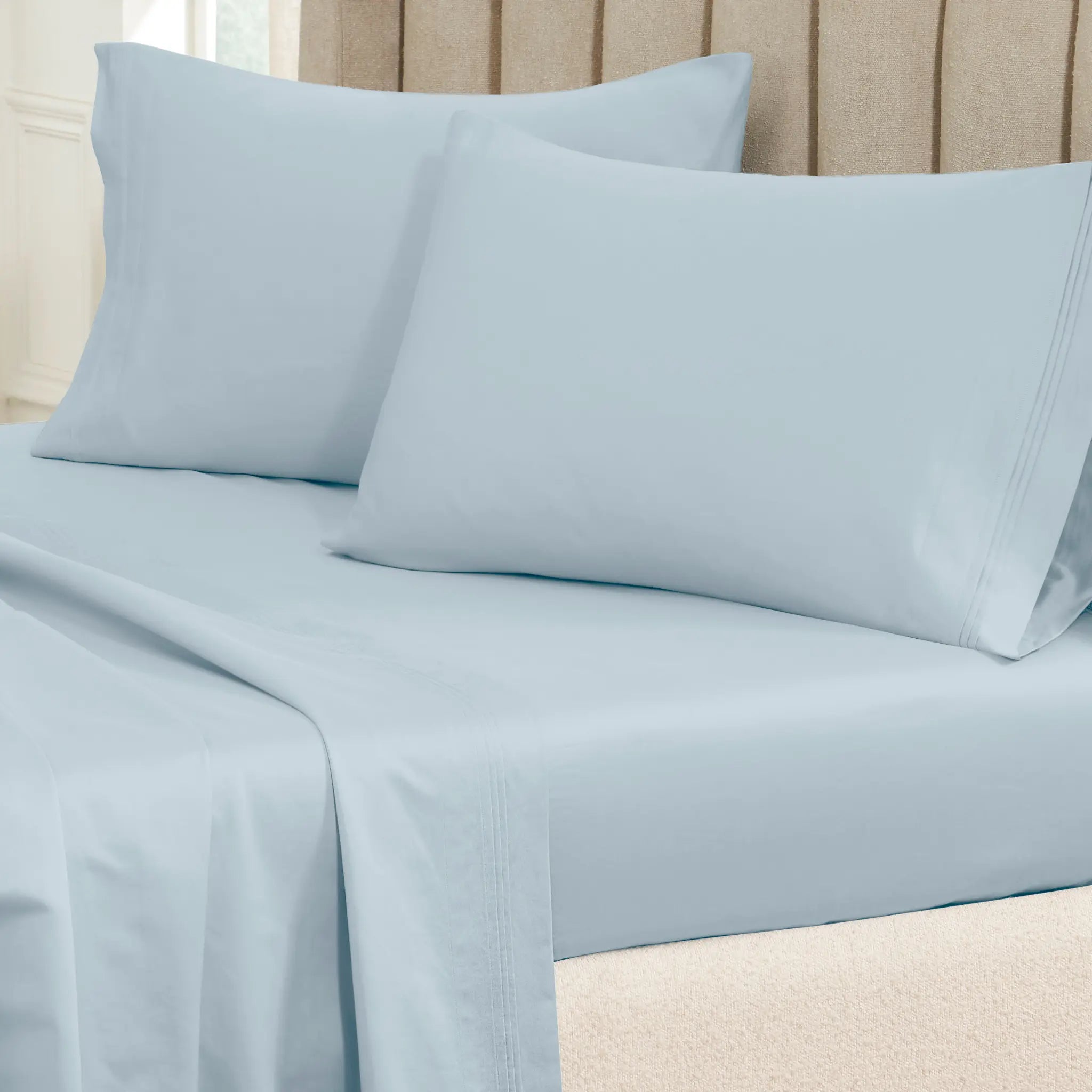 650 Thread Count Egyptian Cotton Solid Pillowcase Set