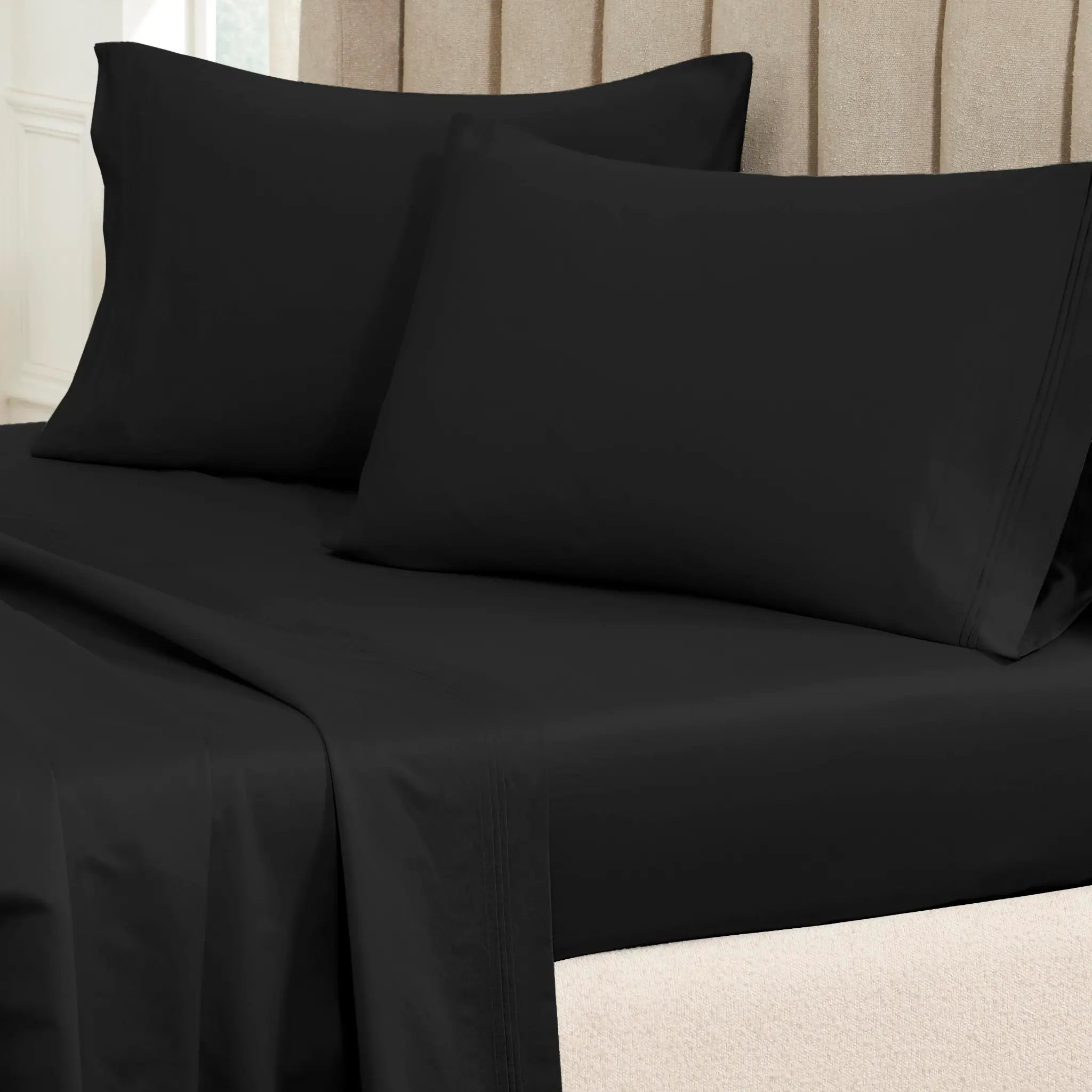 650 Thread Count Egyptian Cotton Solid Pillowcase Set