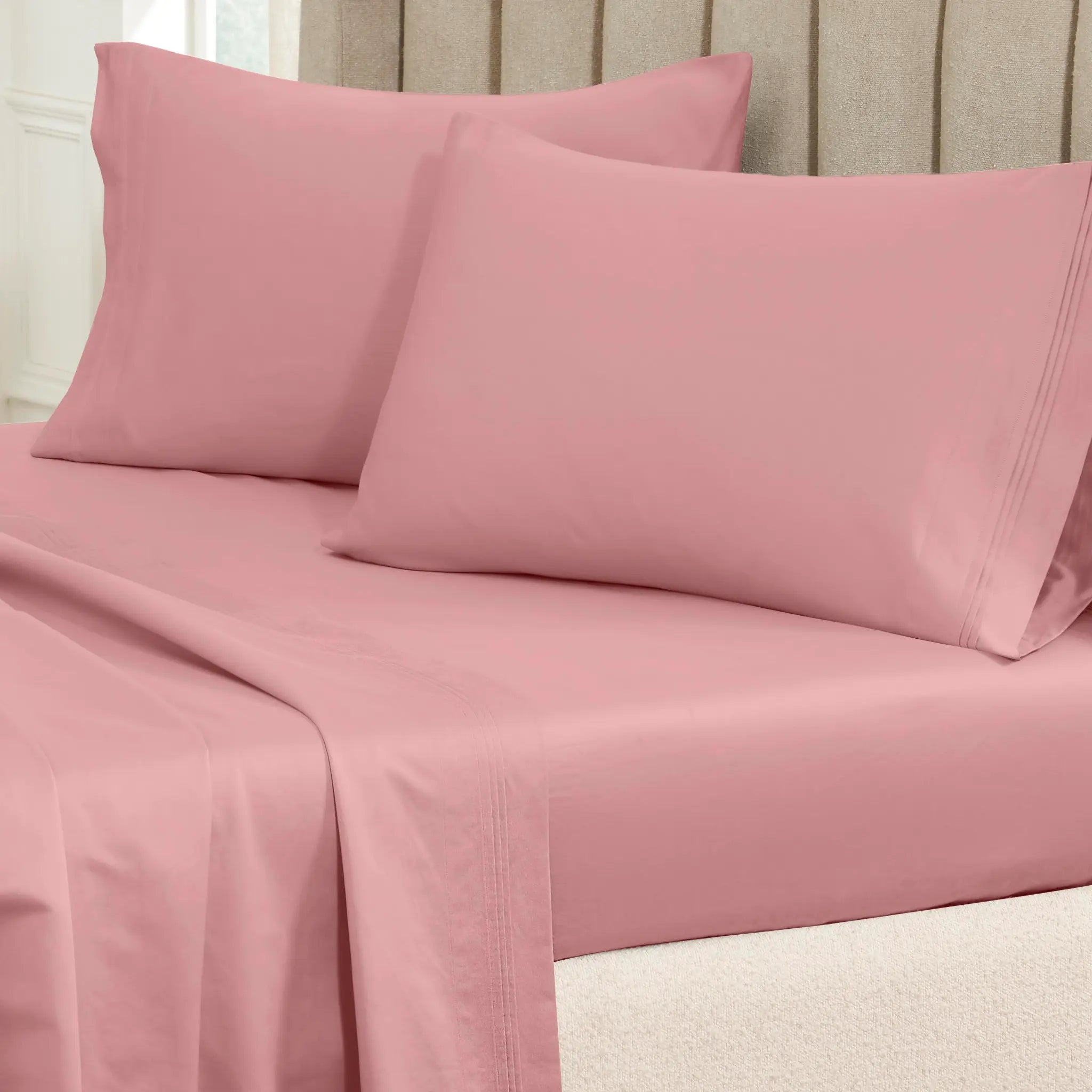 650 Thread Count Egyptian Cotton Solid Pillowcase Set