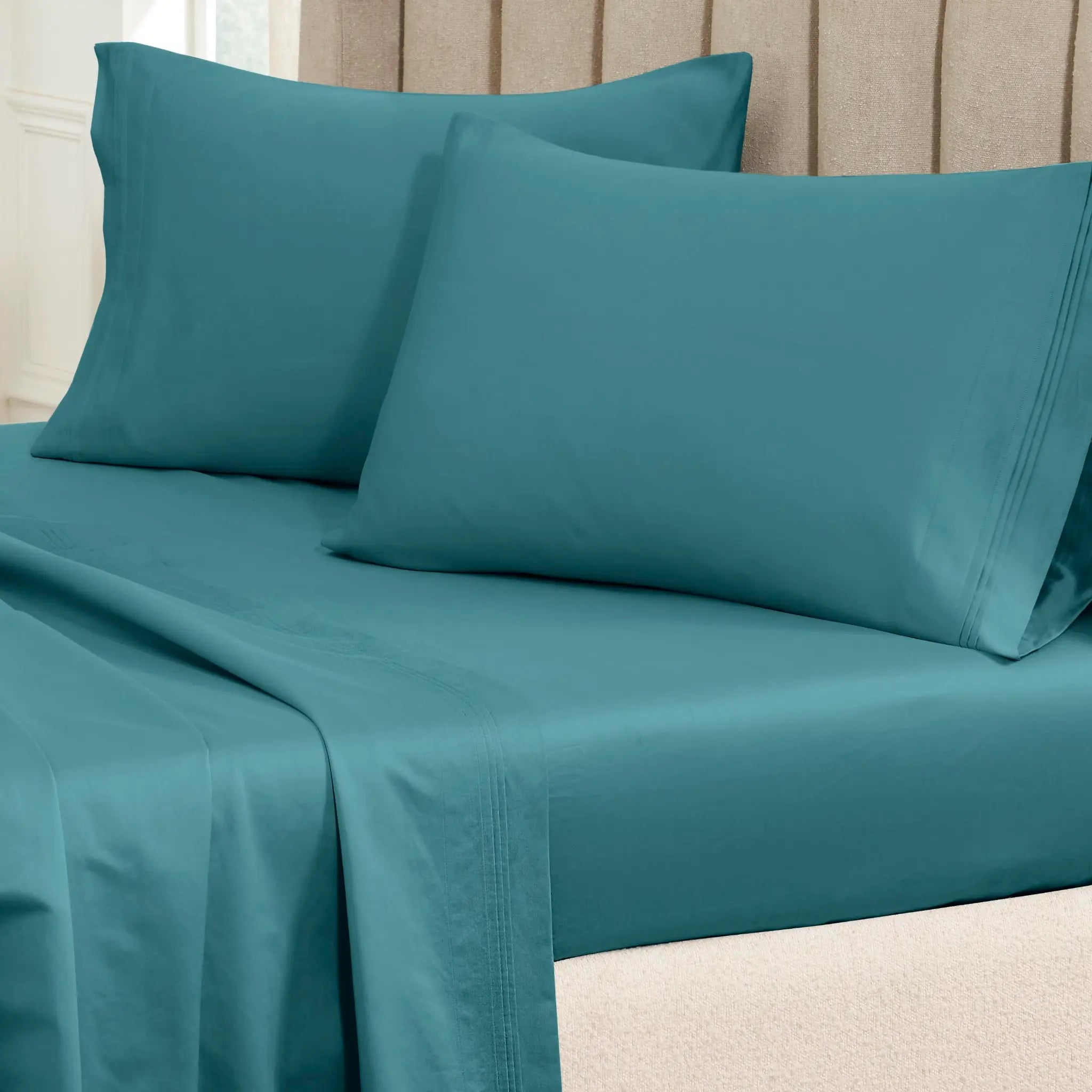 650 Thread Count Egyptian Cotton Solid Pillowcase Set