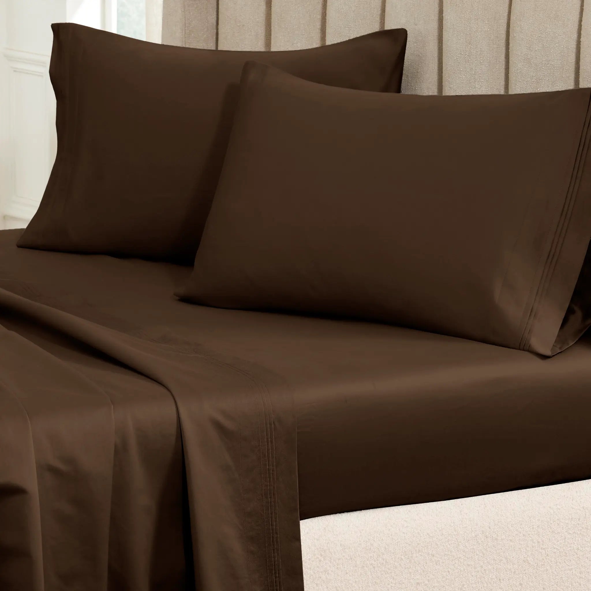 650 Thread Count Egyptian Cotton Solid Pillowcase Set