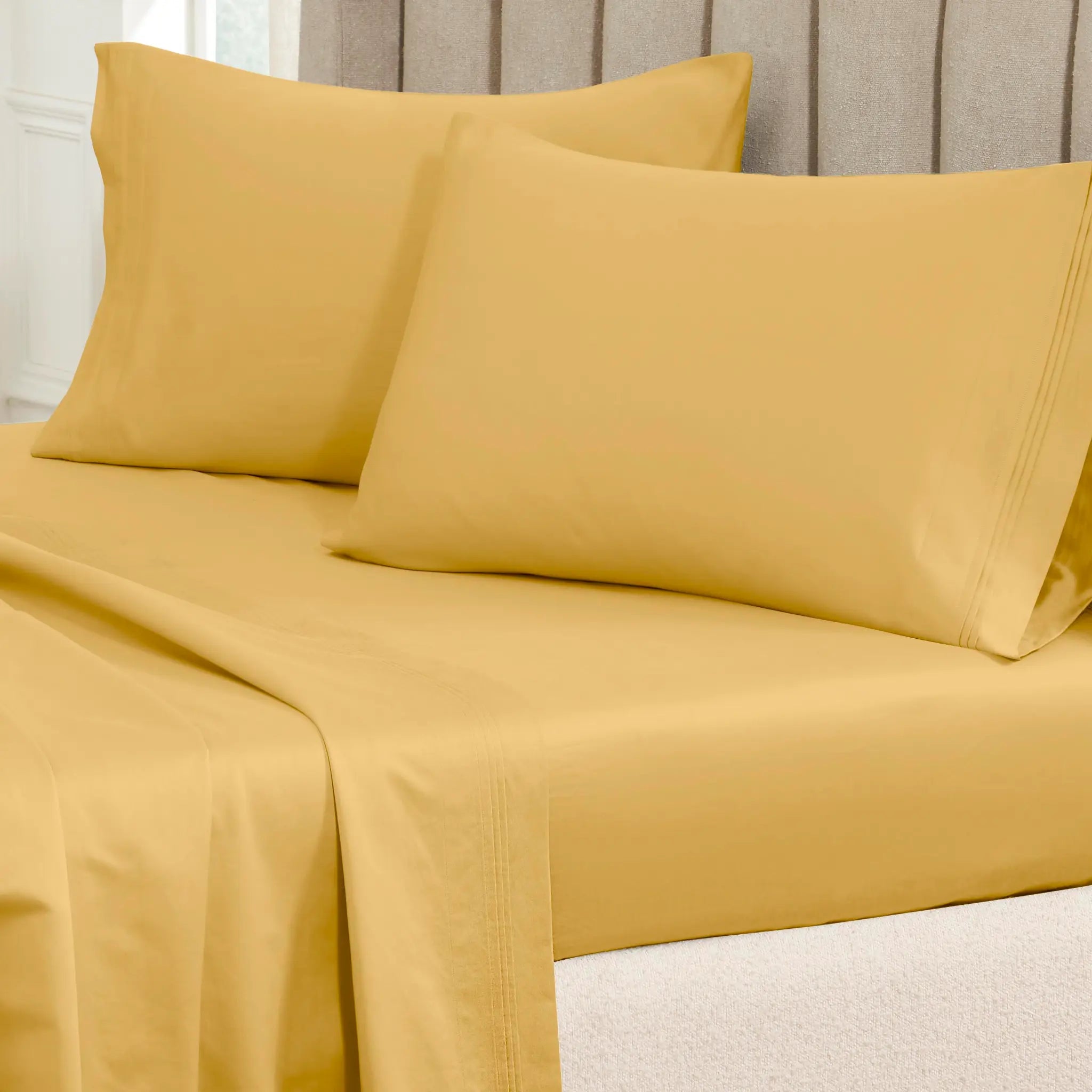 650 Thread Count Egyptian Cotton Solid Pillowcase Set