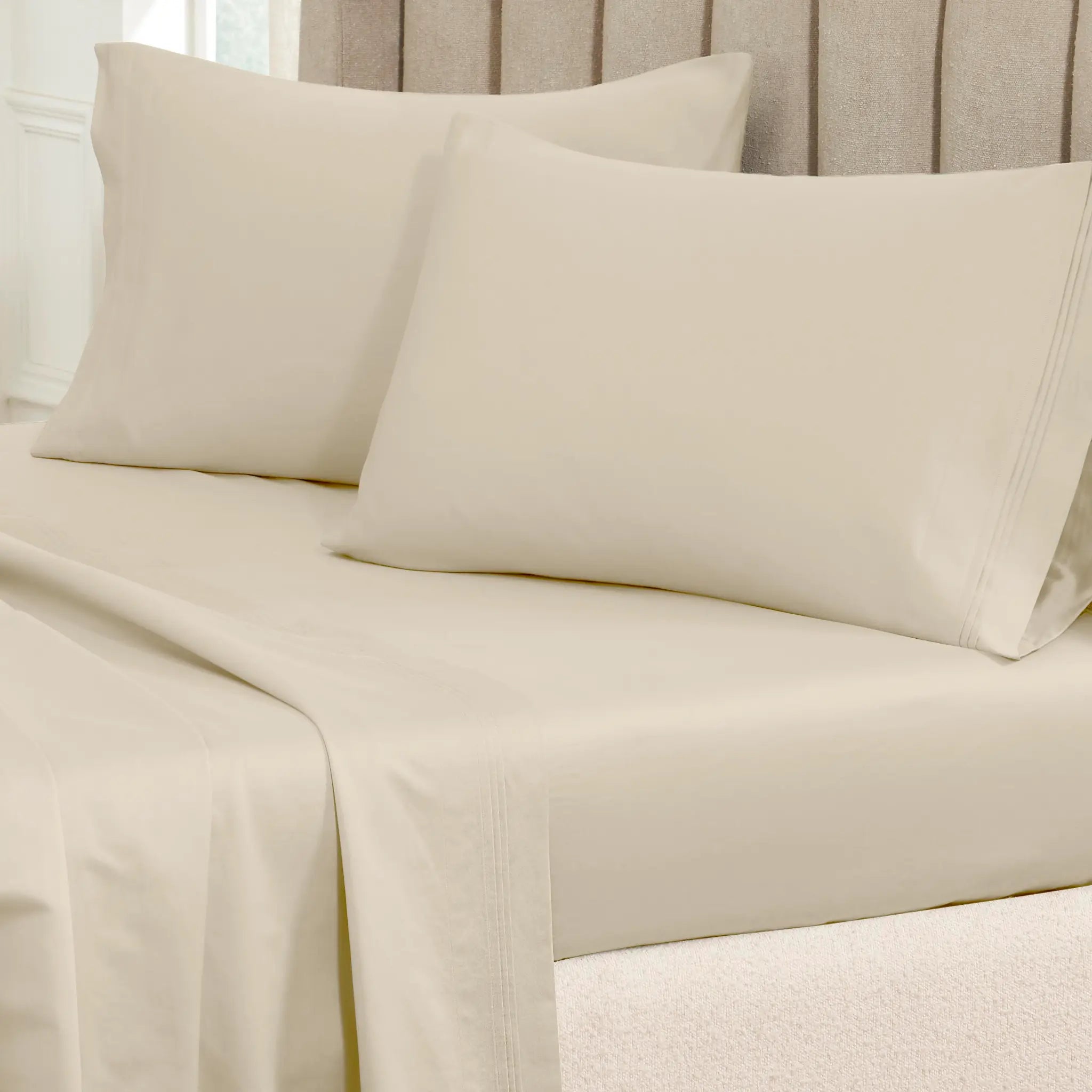 650 Thread Count Egyptian Cotton Solid Pillowcase Set