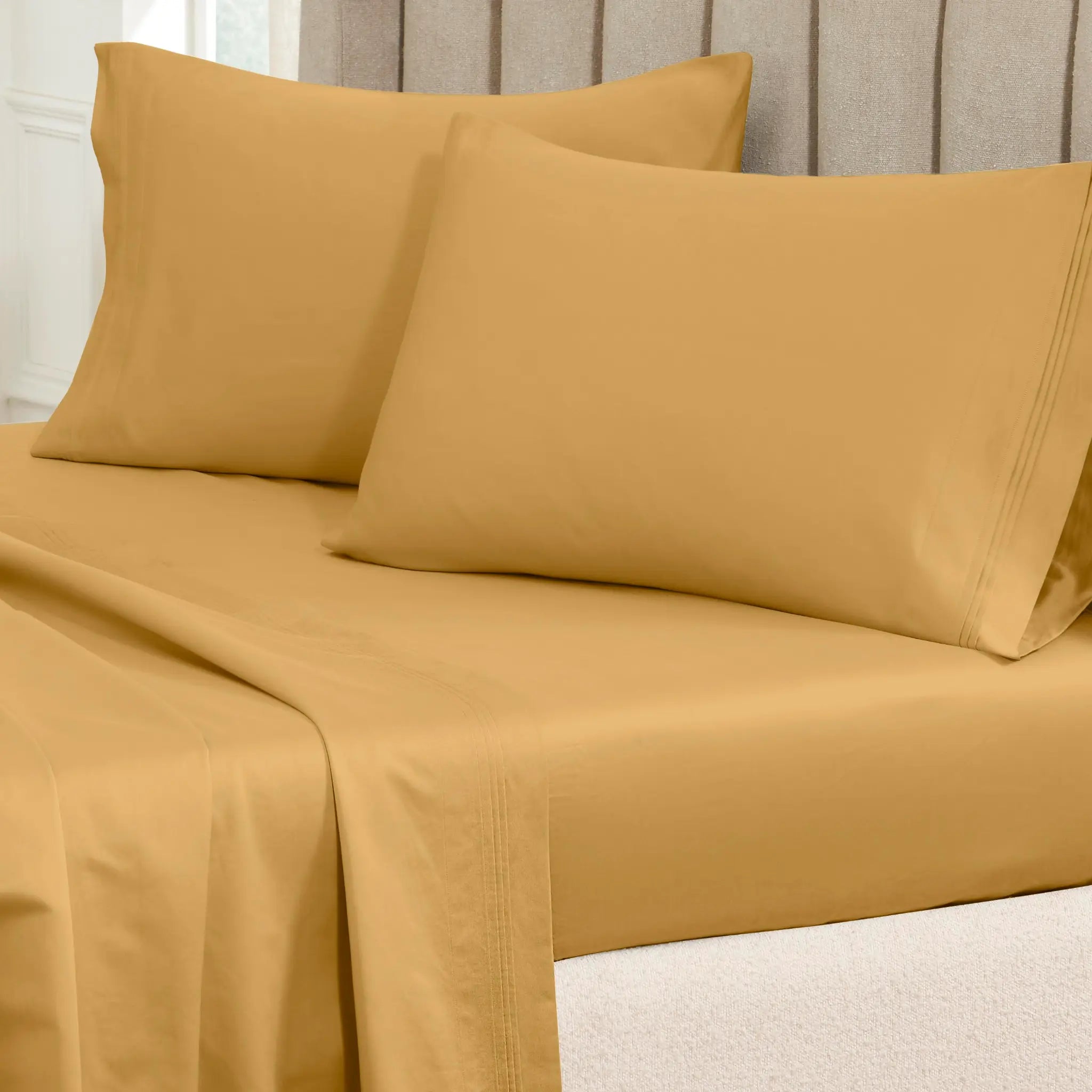 650 Thread Count Egyptian Cotton Solid Pillowcase Set
