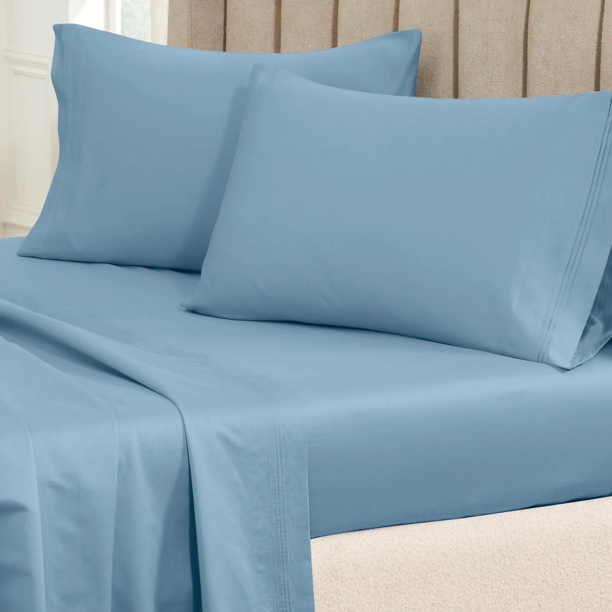 650 Thread Count Egyptian Cotton Solid Pillowcase Set