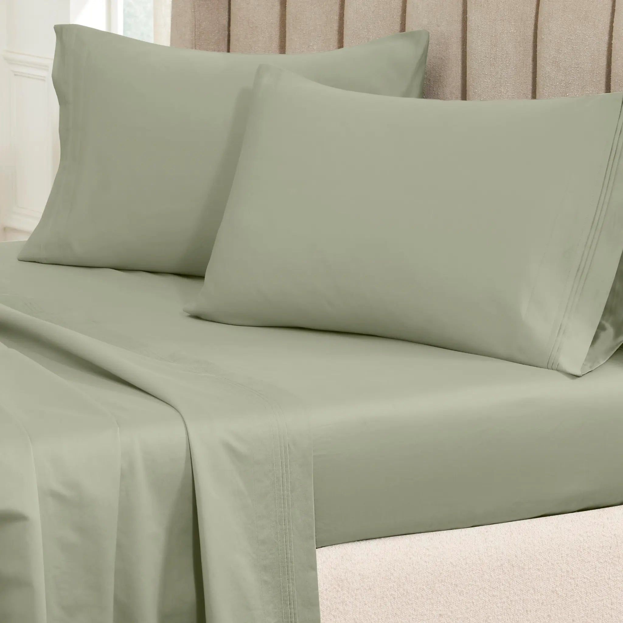 650 Thread Count Egyptian Cotton Solid Pillowcase Set