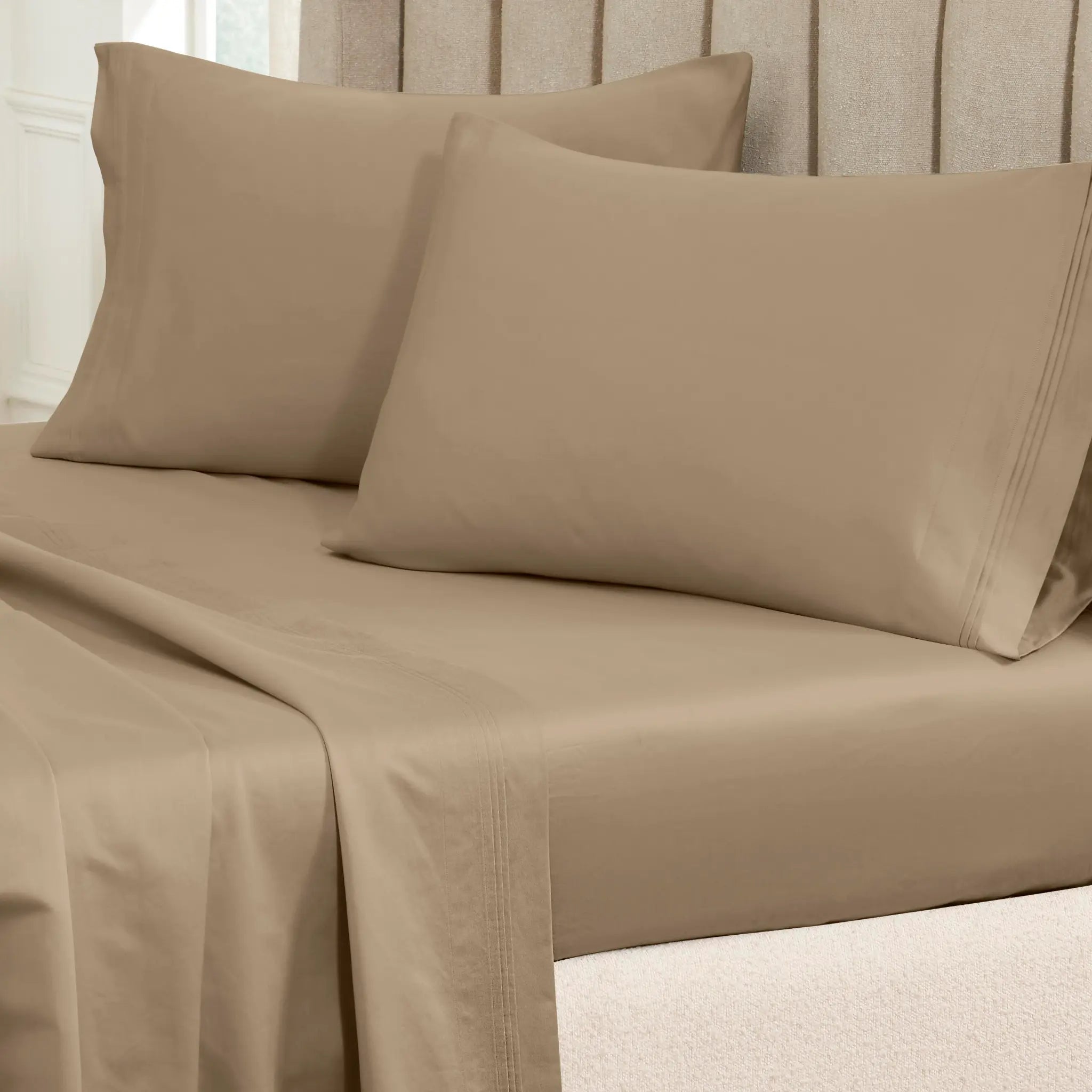 650 Thread Count Egyptian Cotton Solid Pillowcase Set