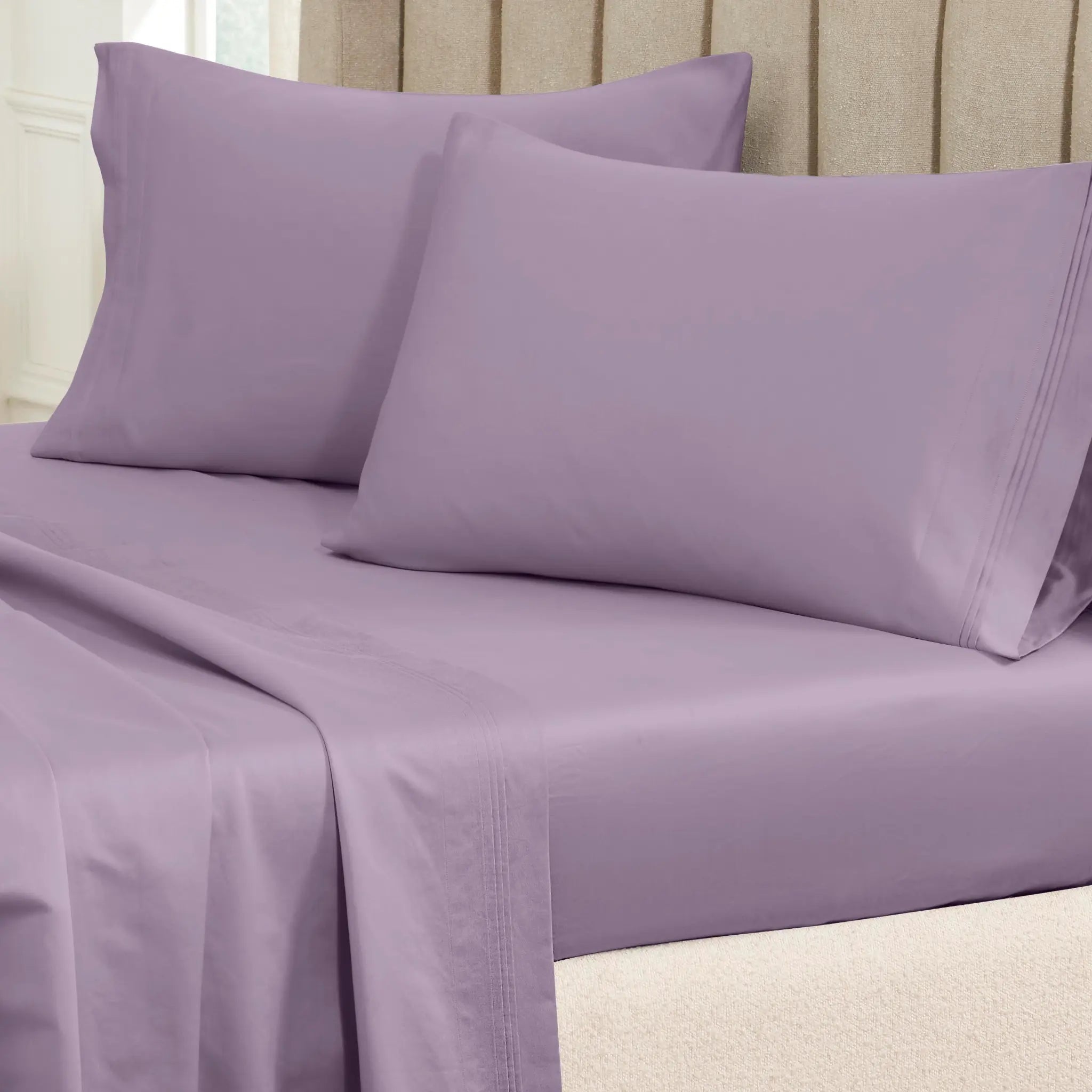 650 Thread Count Egyptian Cotton Solid Pillowcase Set