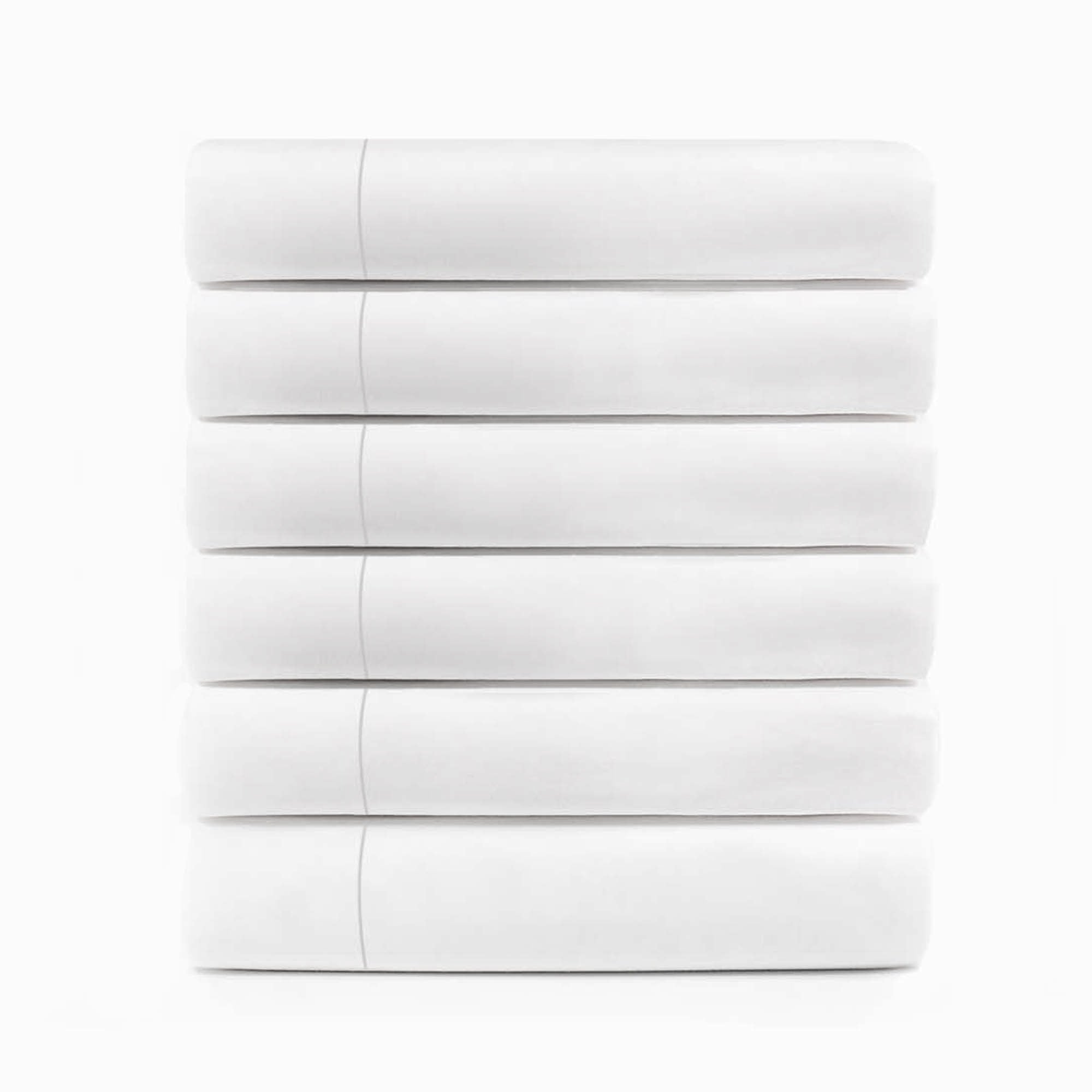 Cotton Rich Percale Hotel Quality Flat Bed Sheets, Set of 3, 6, 12 - Omnigoodsstore