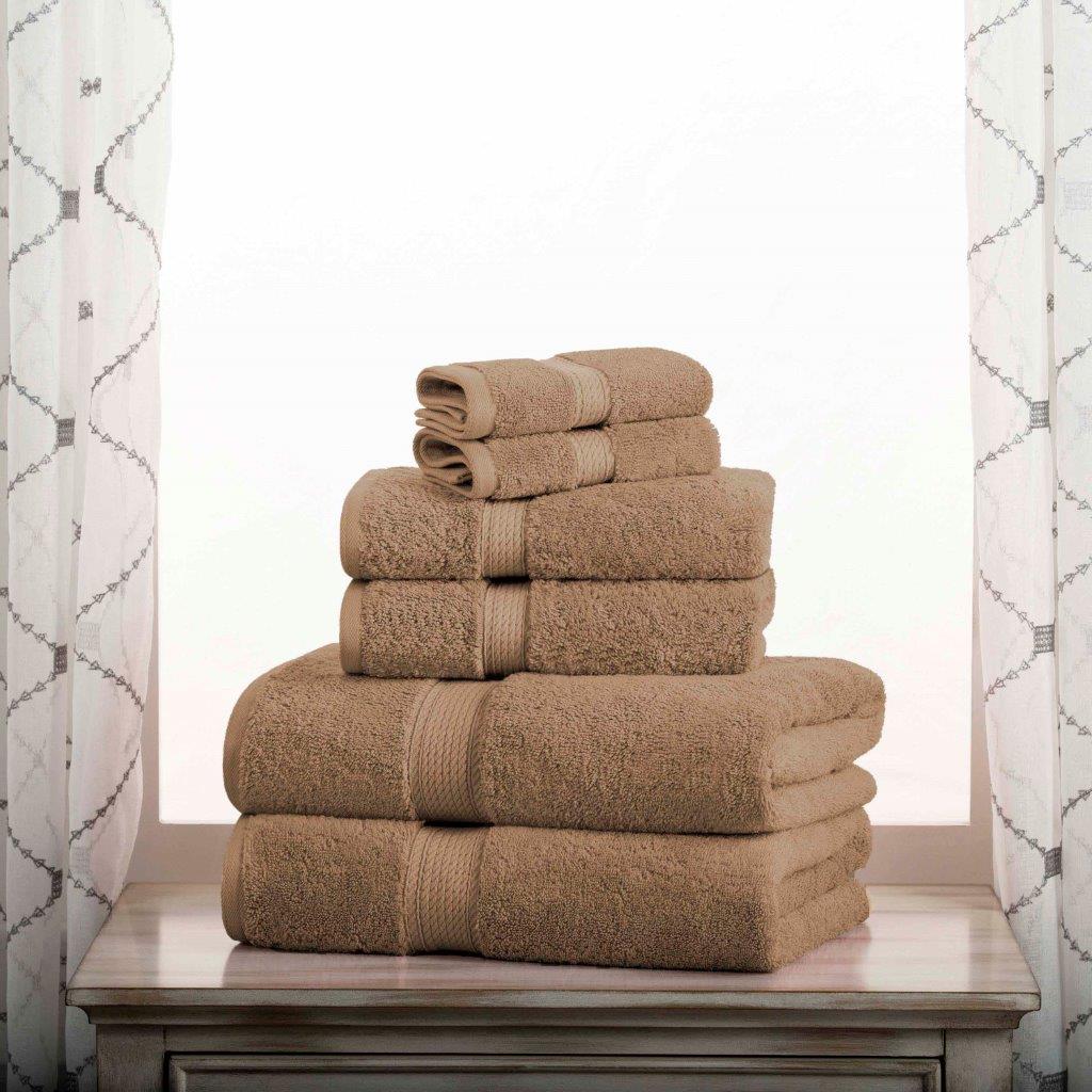 Egyptian Cotton Pile Plush Heavyweight Luxury Soft 6-Piece Towel Set - Omnigoodsstore