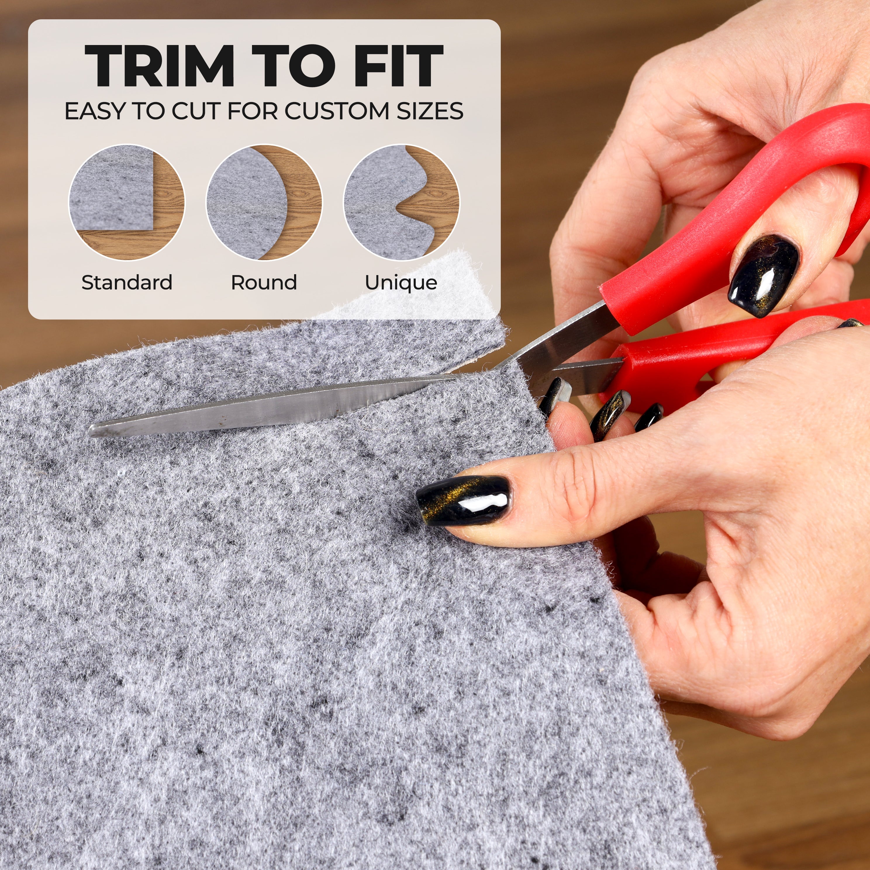 Lima Non-Slip Floor Protector Polyester Felt and Rubber Indoor Area Rug Pad - Omnigoodsstore