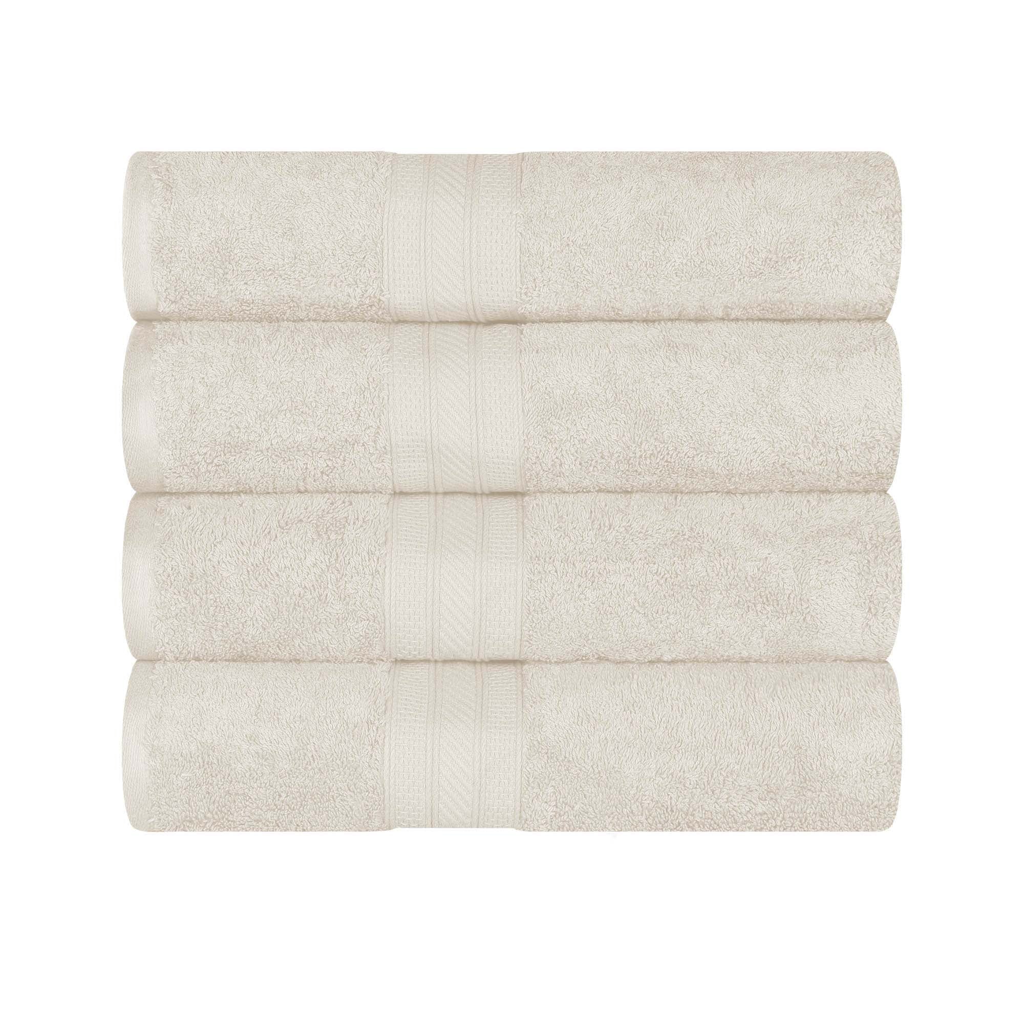 Atlas Cotton Absorbent Heavyweight Solid 4 Piece Bath Towel Set - Omnigoodsstore