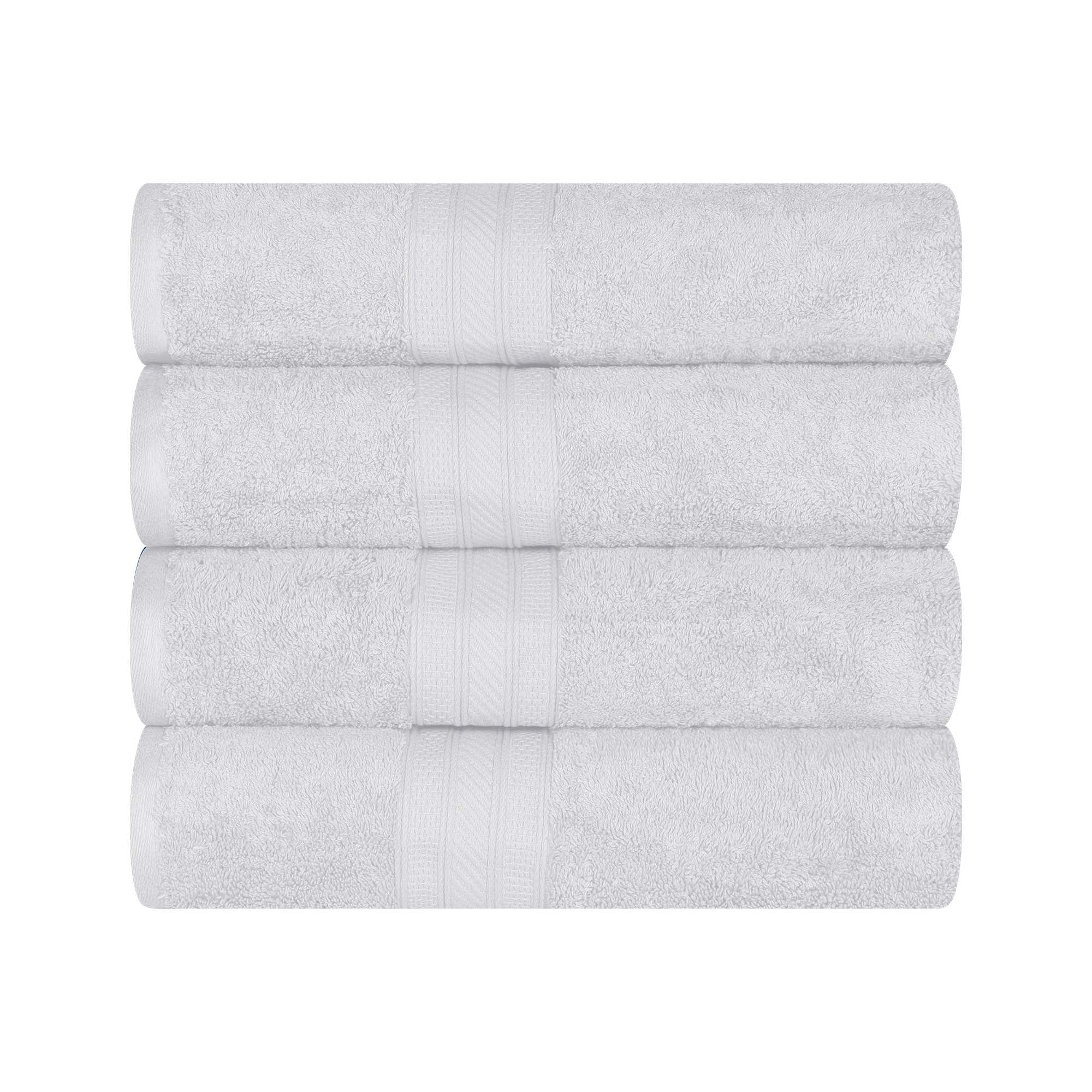 Atlas Cotton Absorbent Heavyweight Solid 4 Piece Bath Towel Set - Omnigoodsstore