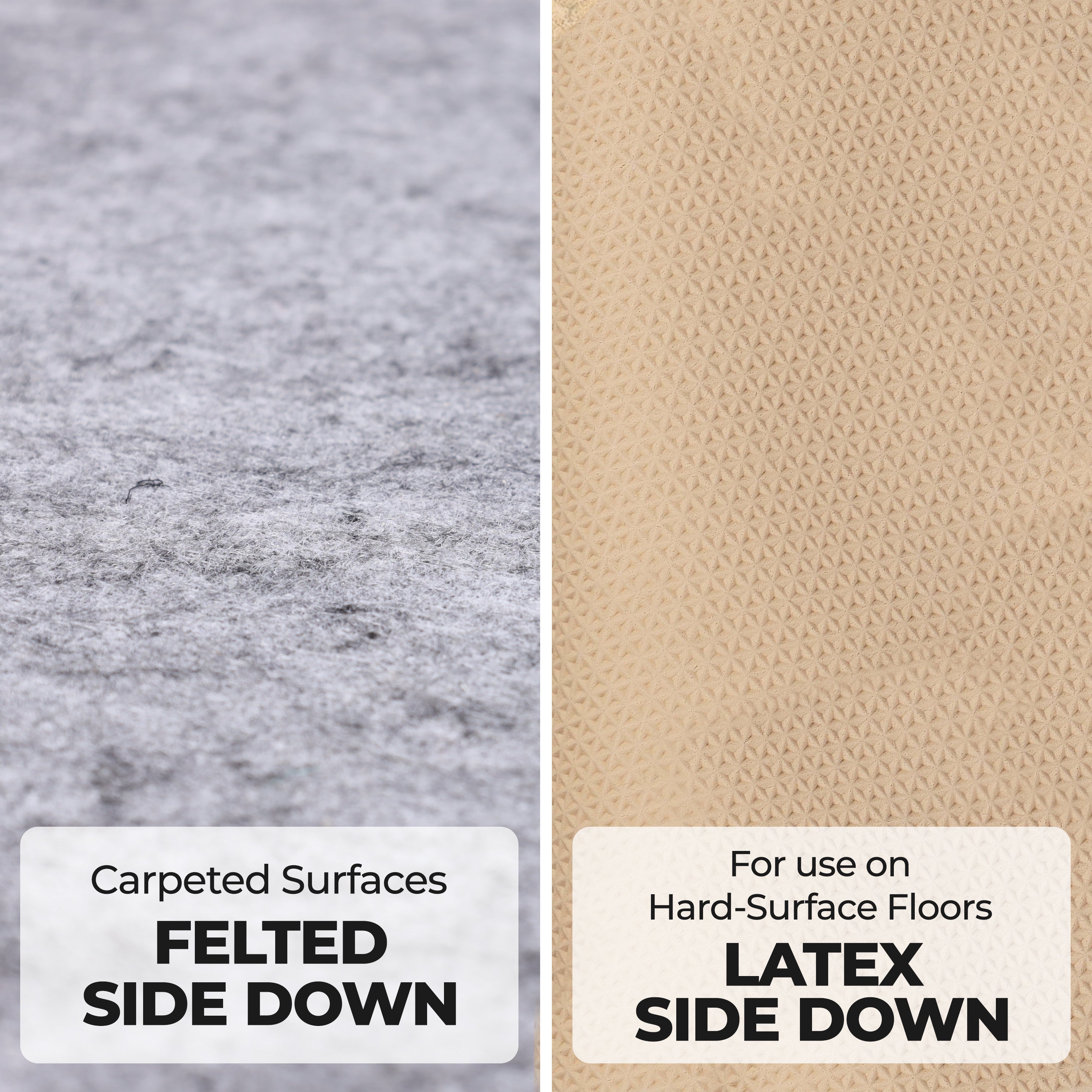 Lynn Non Slip Polyester Felt & Rubber Indoor Area Rug Pad With Coating - Omnigoodsstore