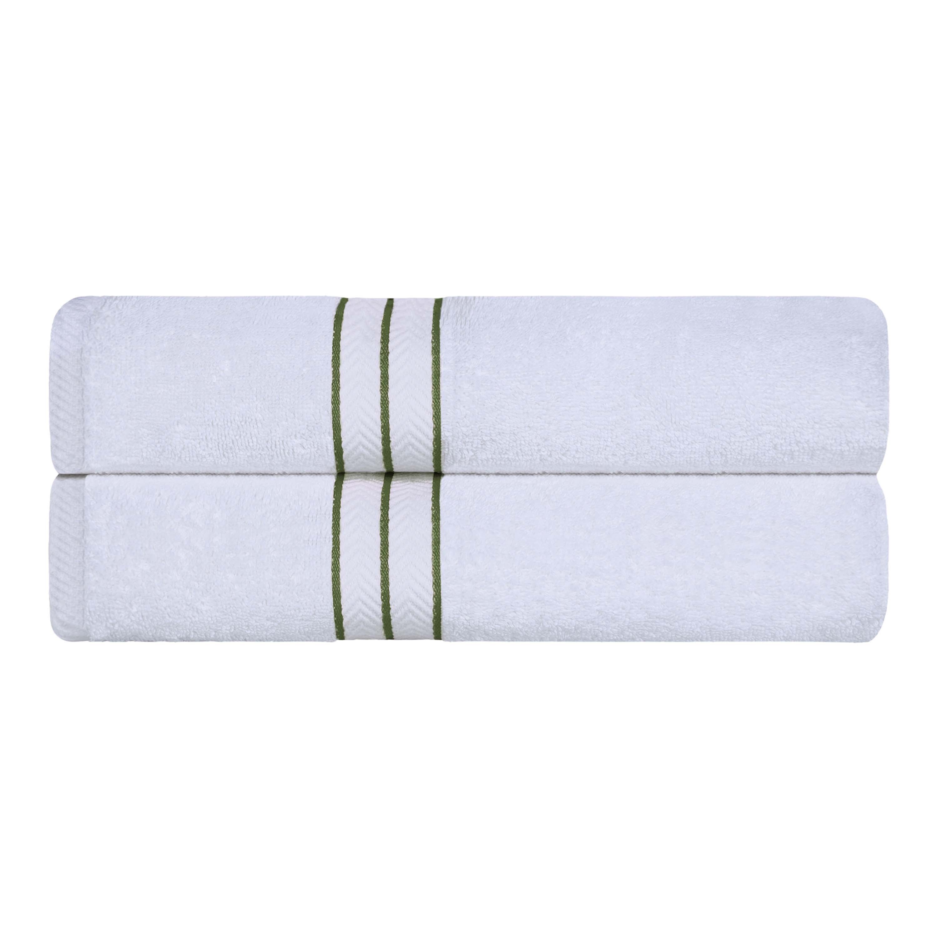 Turkish Cotton Ultra Plush Solid Absorbent 2 Piece Bath Towel Set - Omnigoodsstore