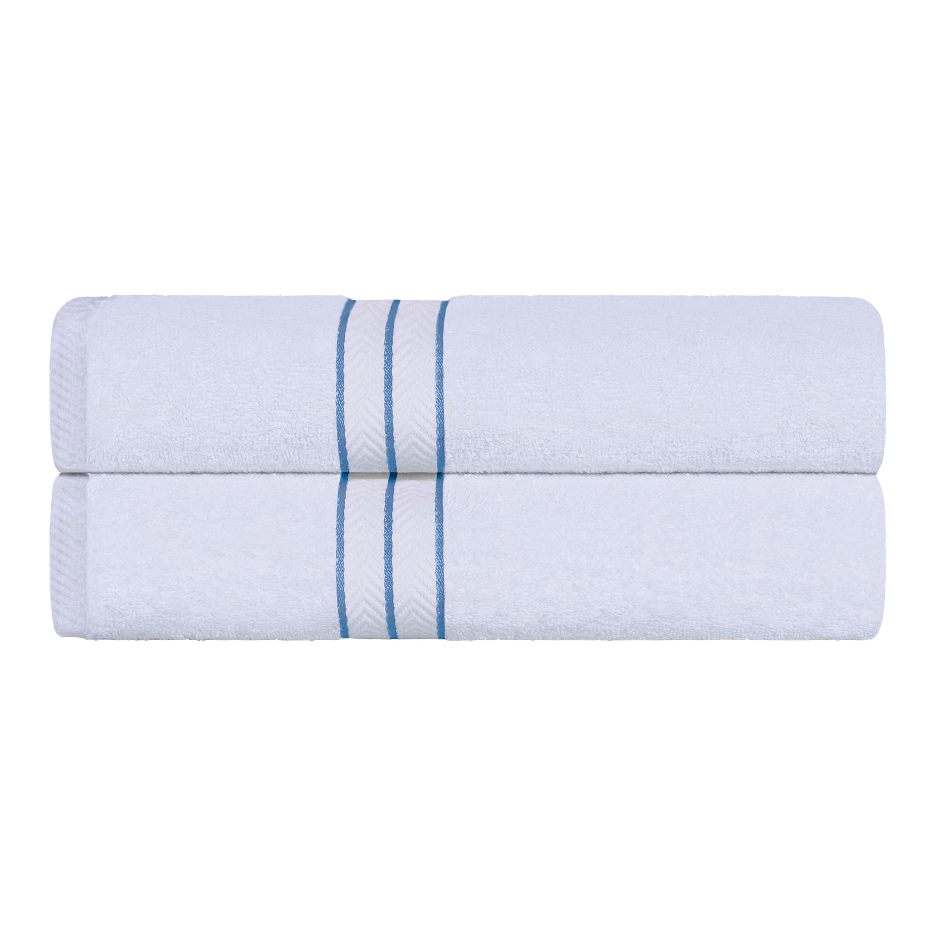 Turkish Cotton Ultra Plush Solid Absorbent 2 Piece Bath Towel Set - Omnigoodsstore