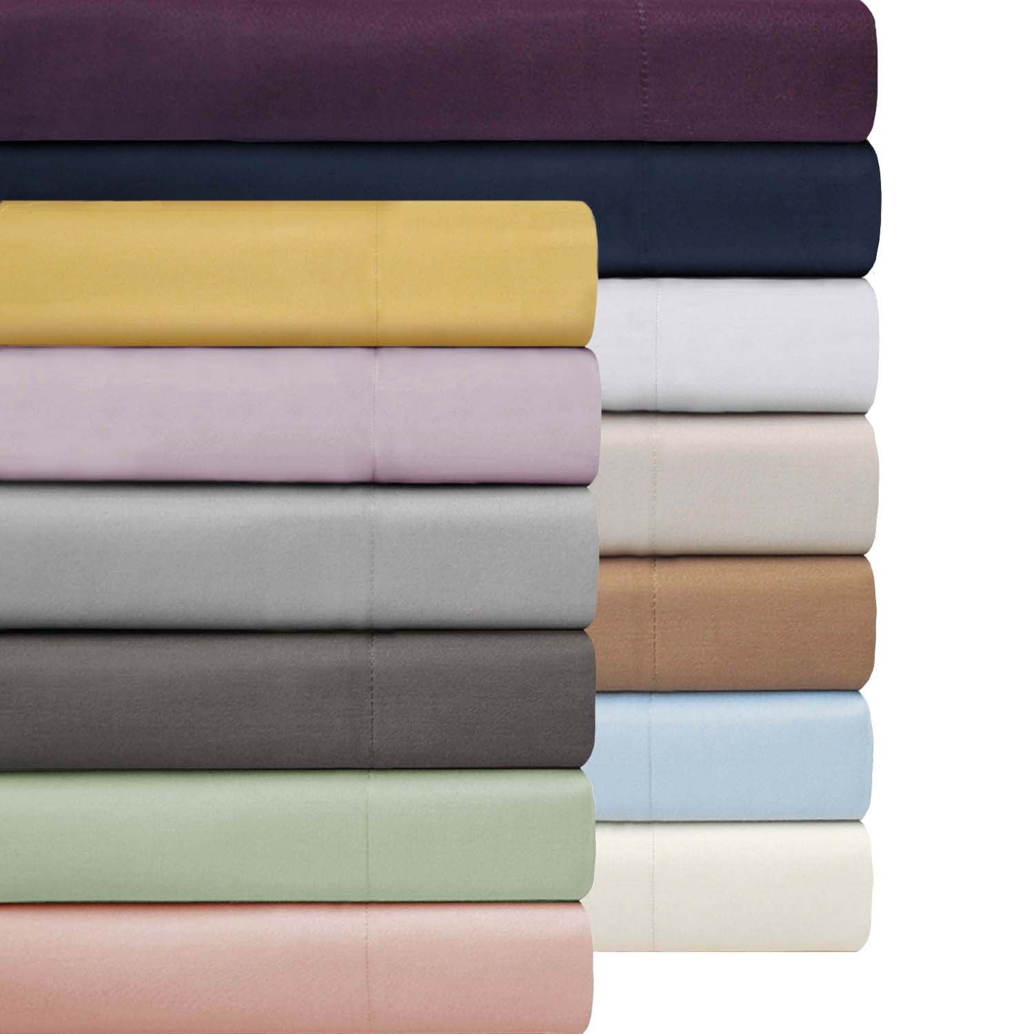 1000 Thread Count Cotton Blend Solid Duvet Cover Set - Omnigoodsstore