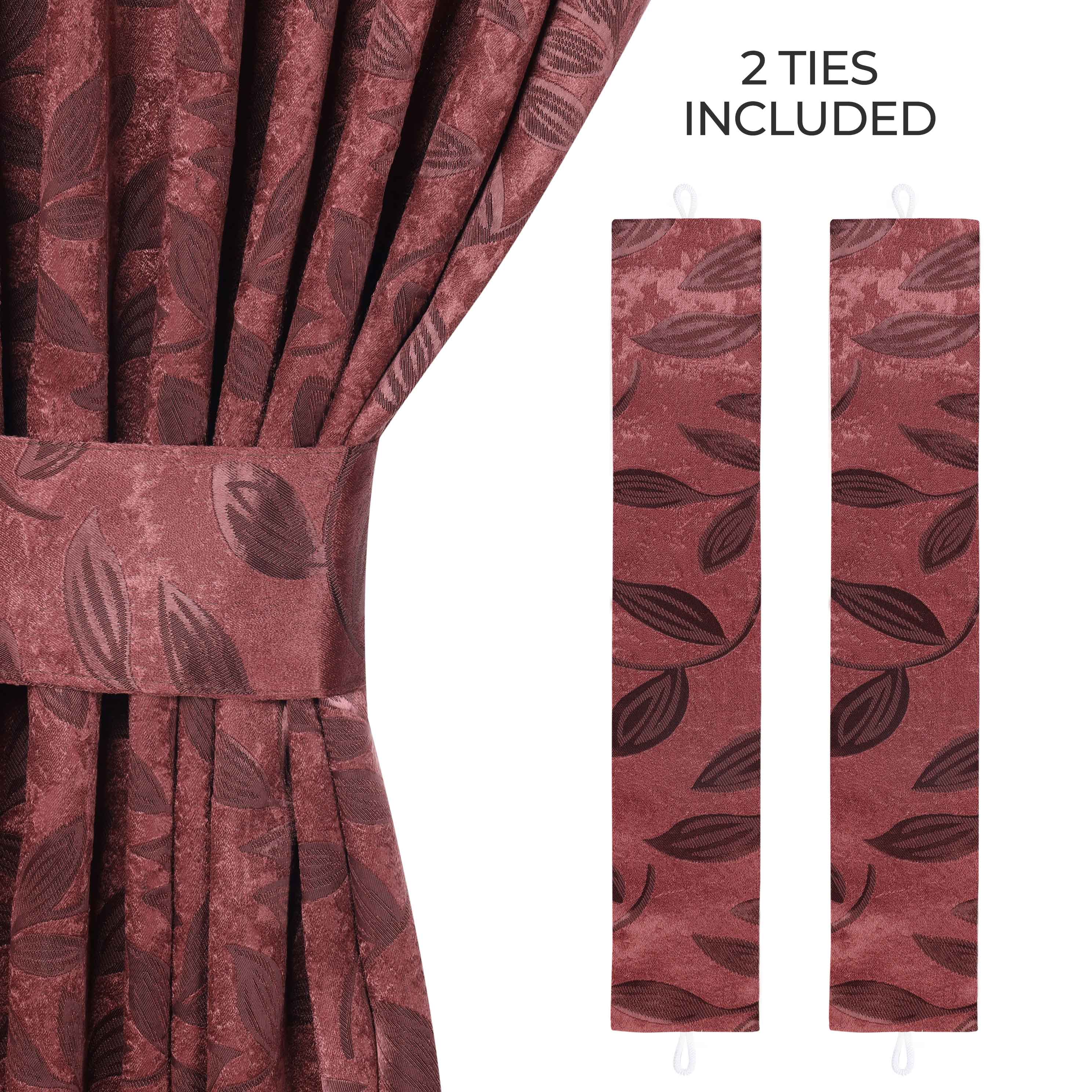 Leaves Machine Room Darkening Blackout Curtains, Set of 2 - Omnigoodsstore
