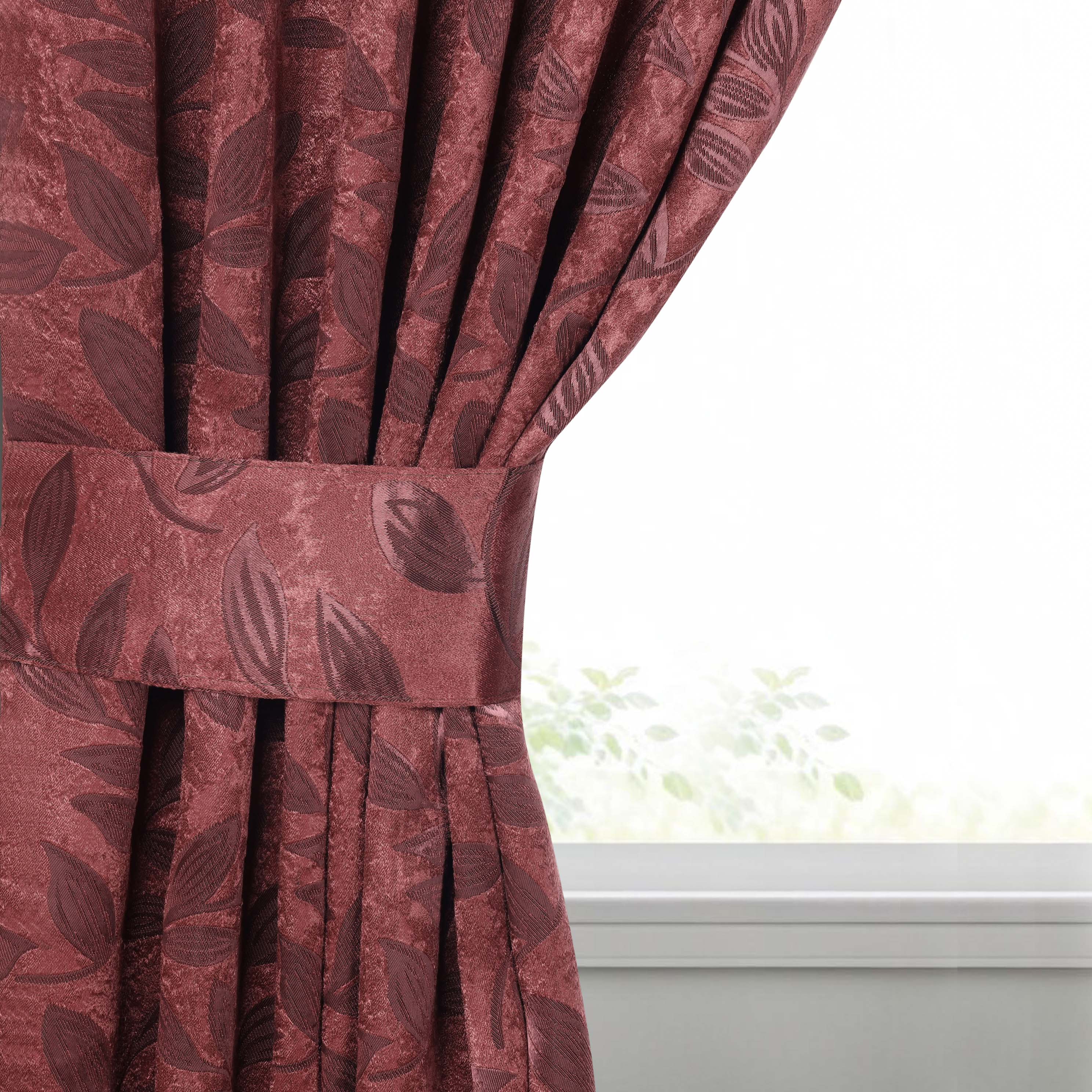 Leaves Machine Room Darkening Blackout Curtains, Set of 2 - Omnigoodsstore