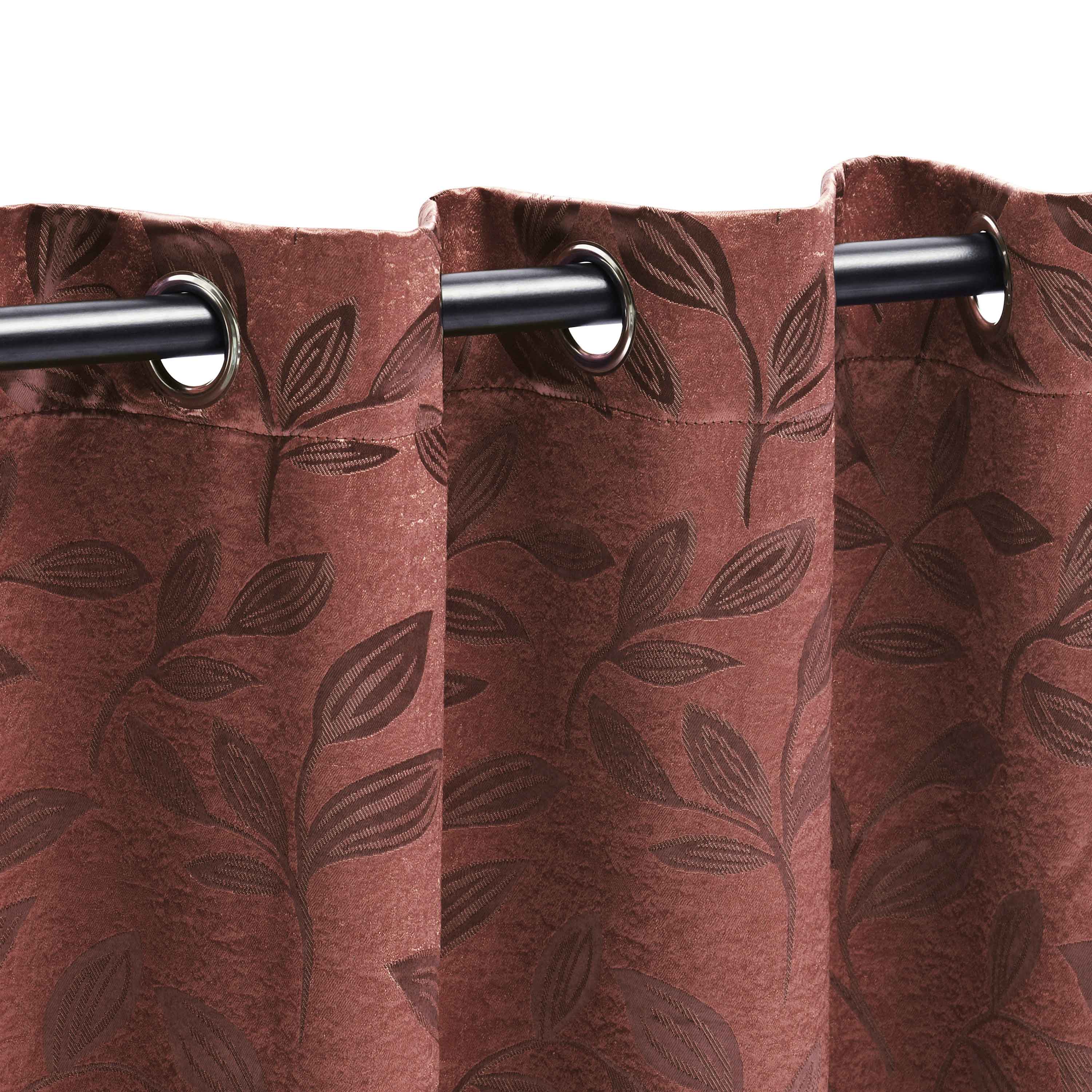 Leaves Machine Washable Room Darkening Blackout Curtains, Set of 2 - Omnigoodsstore
