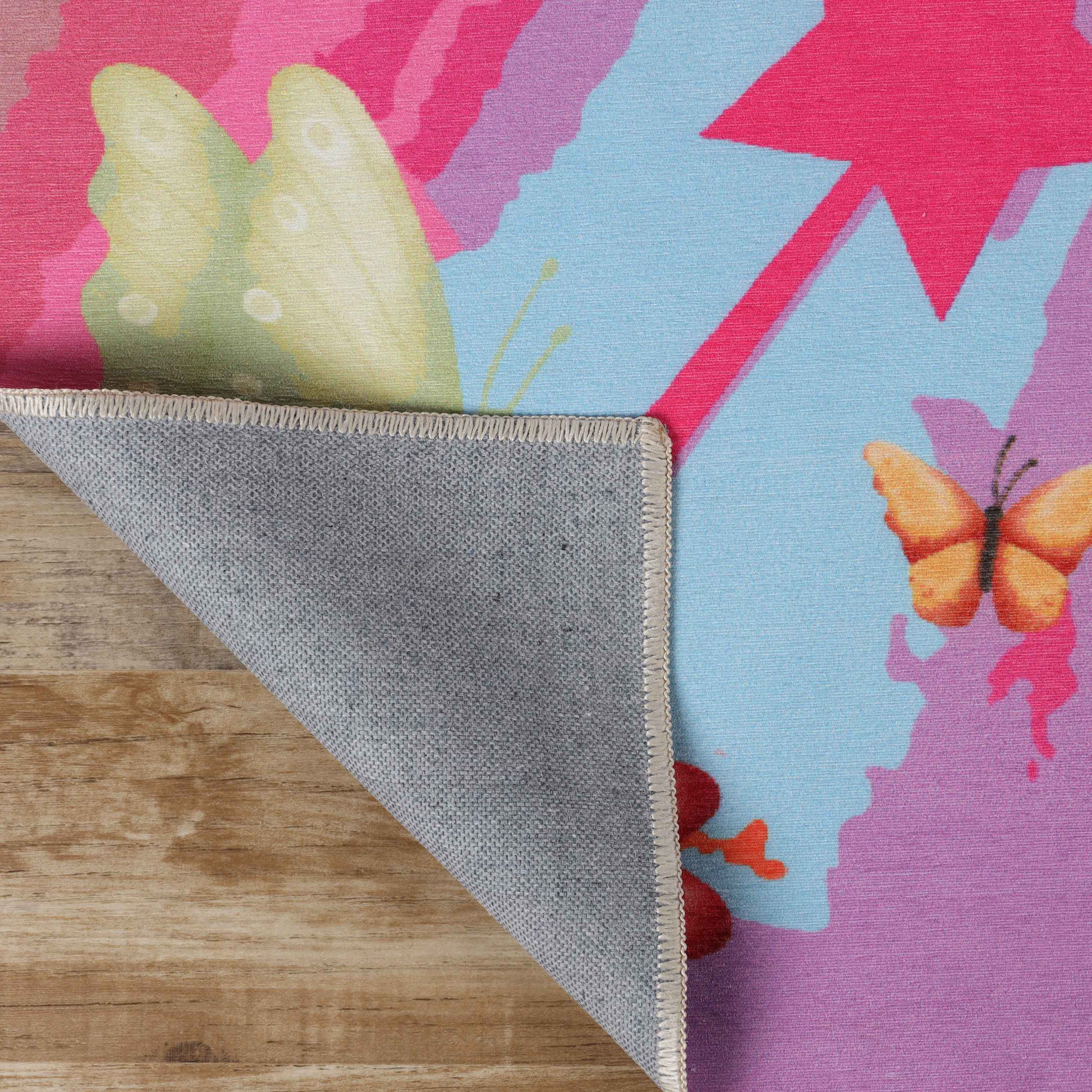Butterfly Non-Slip Kids Playroom Nursery Washable Indoor Area Rug - Omnigoodsstore