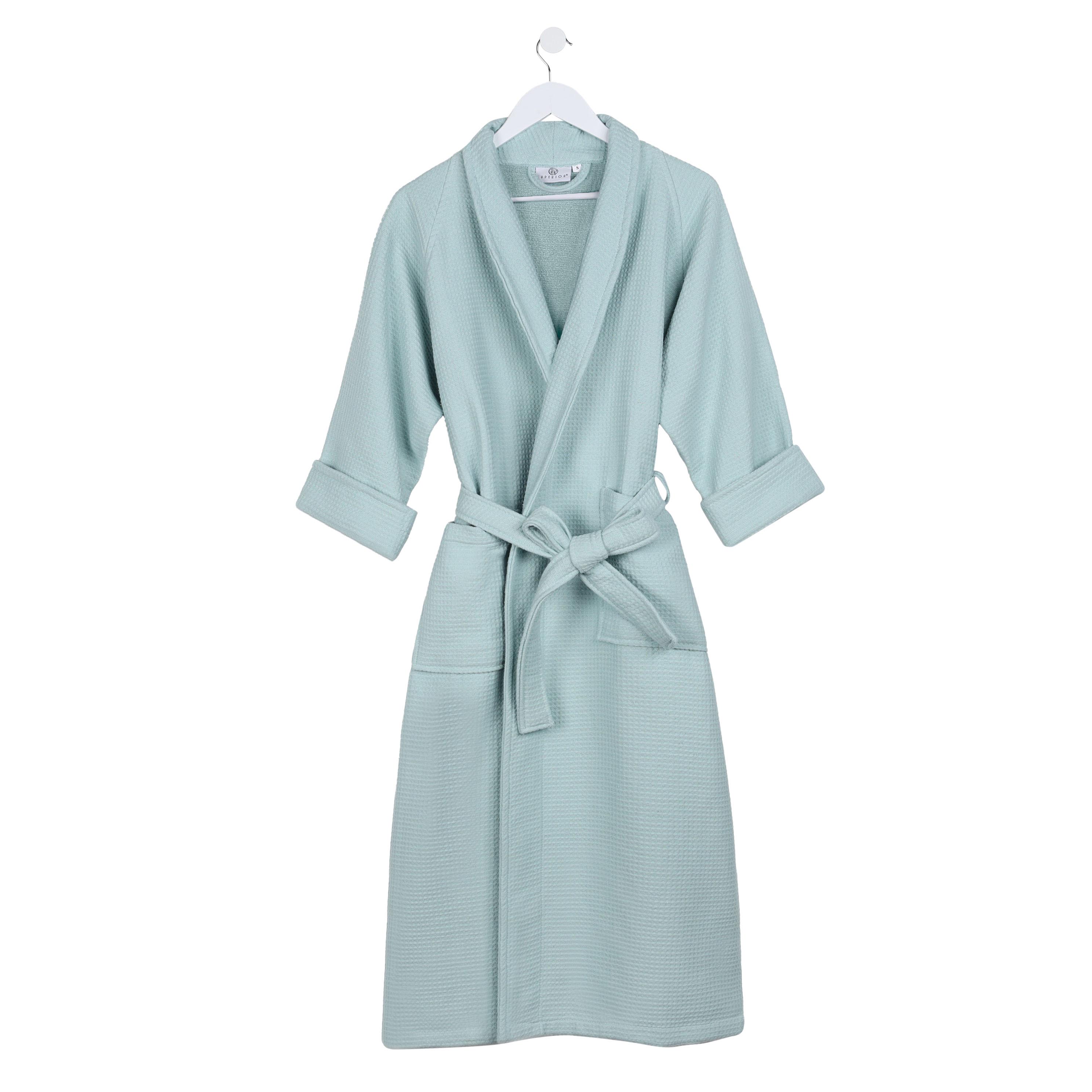 Waffle Weave Cotton Soft Lightweight Oversized Unisex Adult Bath Robe - Omnigoodsstore