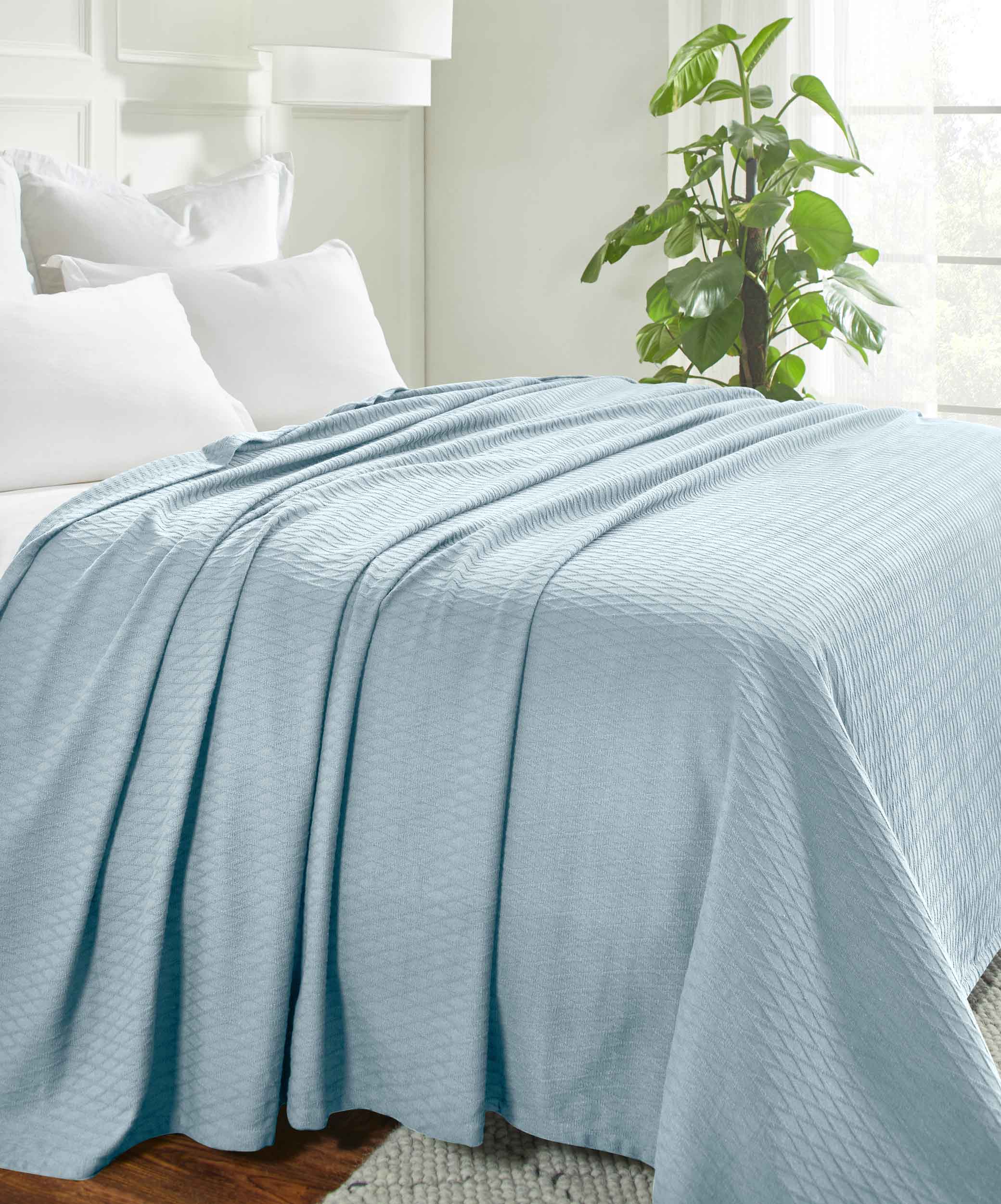 Cotton All Season Diamond Bed Blanket & Sofa Throw - Omnigoodsstore