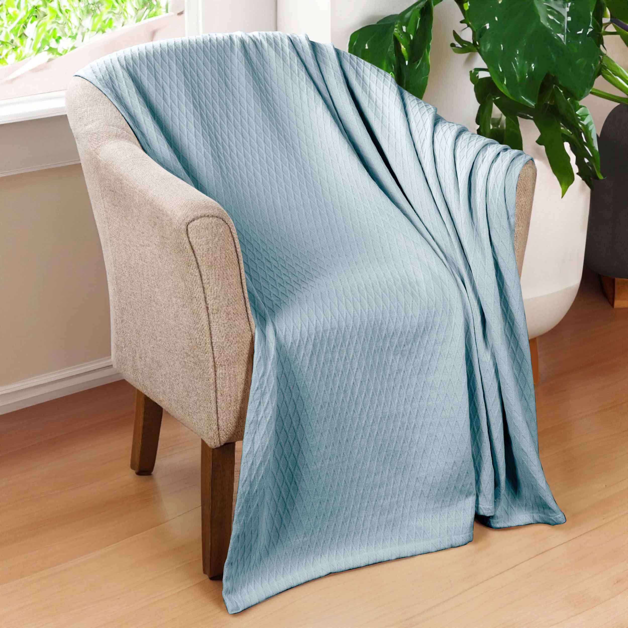 Cotton All Season Diamond Bed Blanket & Sofa Throw - Omnigoodsstore