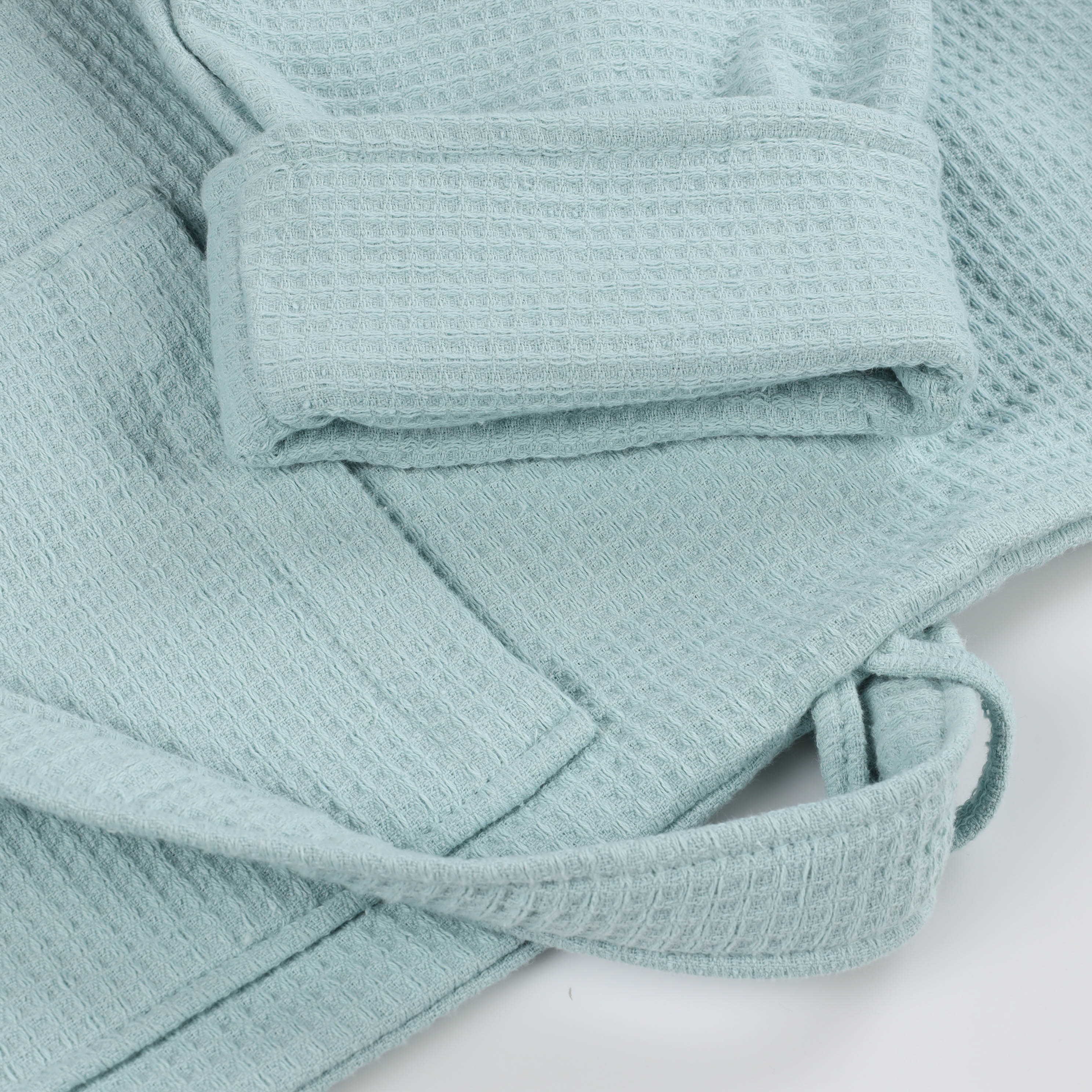 Waffle Weave Cotton Soft Lightweight Oversized Unisex Adult Bath Robe - Omnigoodsstore