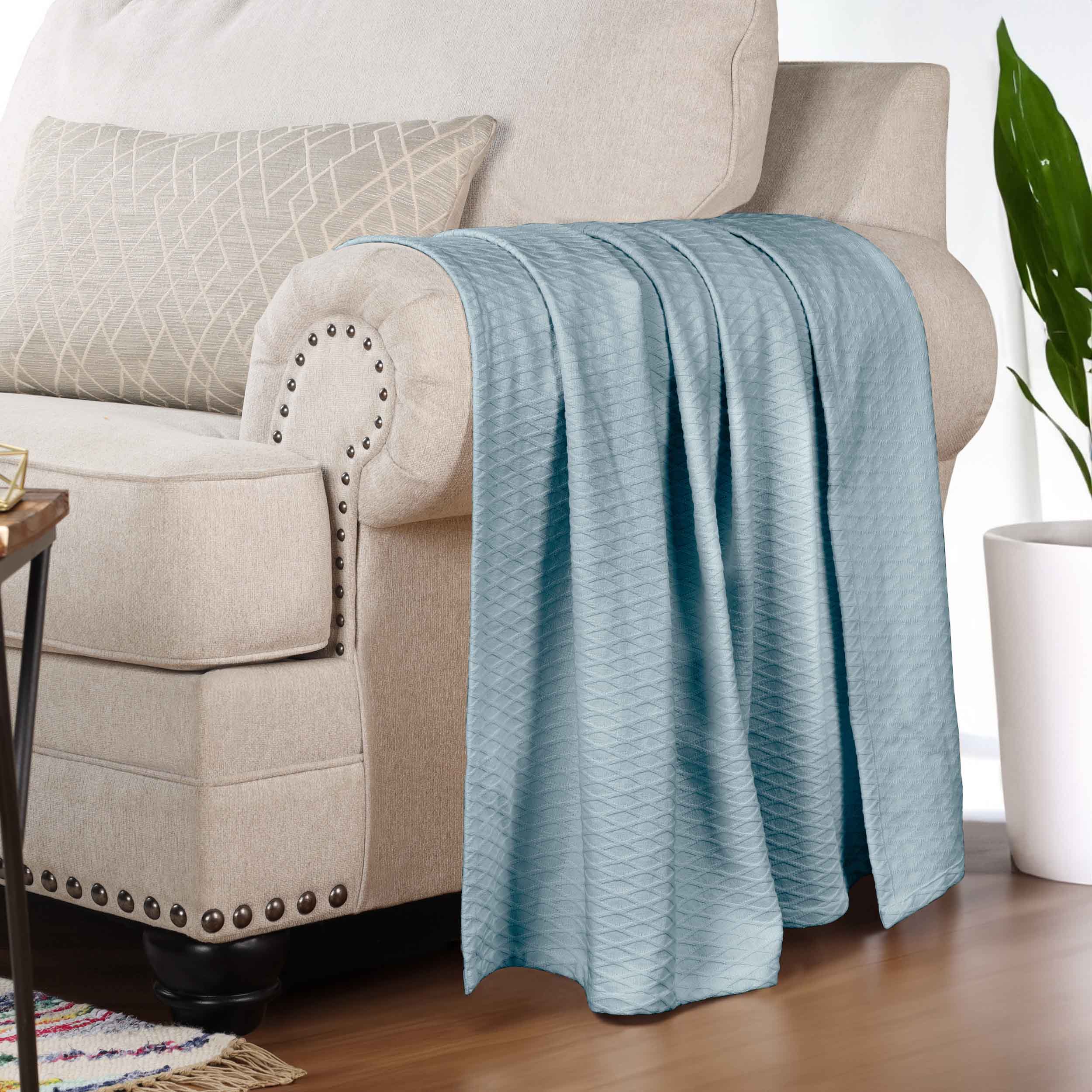 Cotton All Season Diamond Bed Blanket & Sofa Throw - Omnigoodsstore